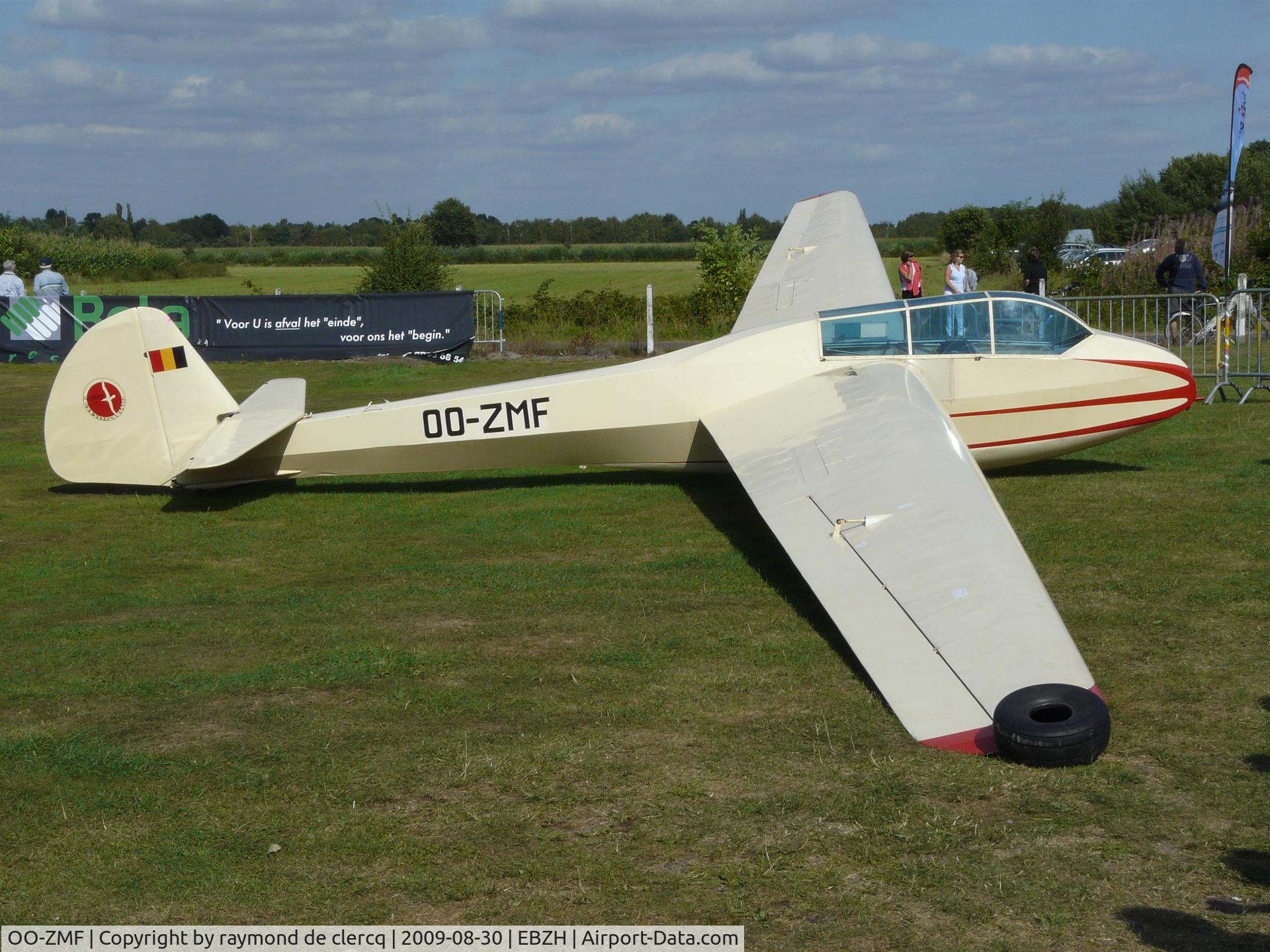 OO-ZMF, 1953 Wolf Hirth Mu-13E Bergfalke 1 C/N 604, 100 Years Kiewit  30-8-2009