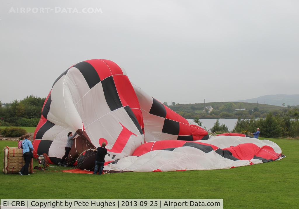 EI-CRB, Lindsrtand Balloons Ltd LBL 90A C/N 550, EI-CRB LBL-90 in gusty conditions at the 2013 Irish Hot Air Balloon Championships, Drumshanbo