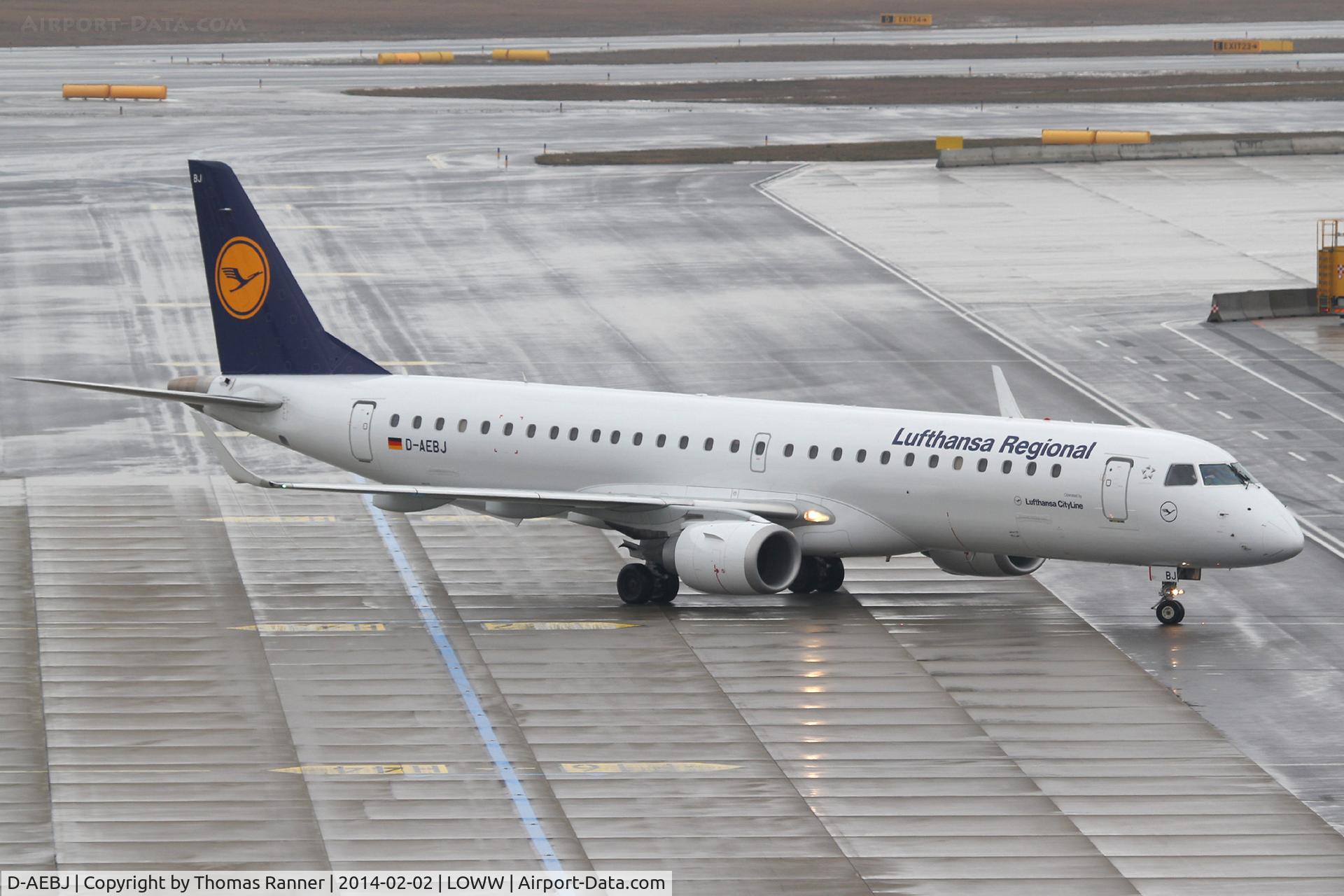 D-AEBJ, 2011 Embraer 195LR (ERJ-190-200LR) C/N 19000486, Lufthansa City Line Embraer 190