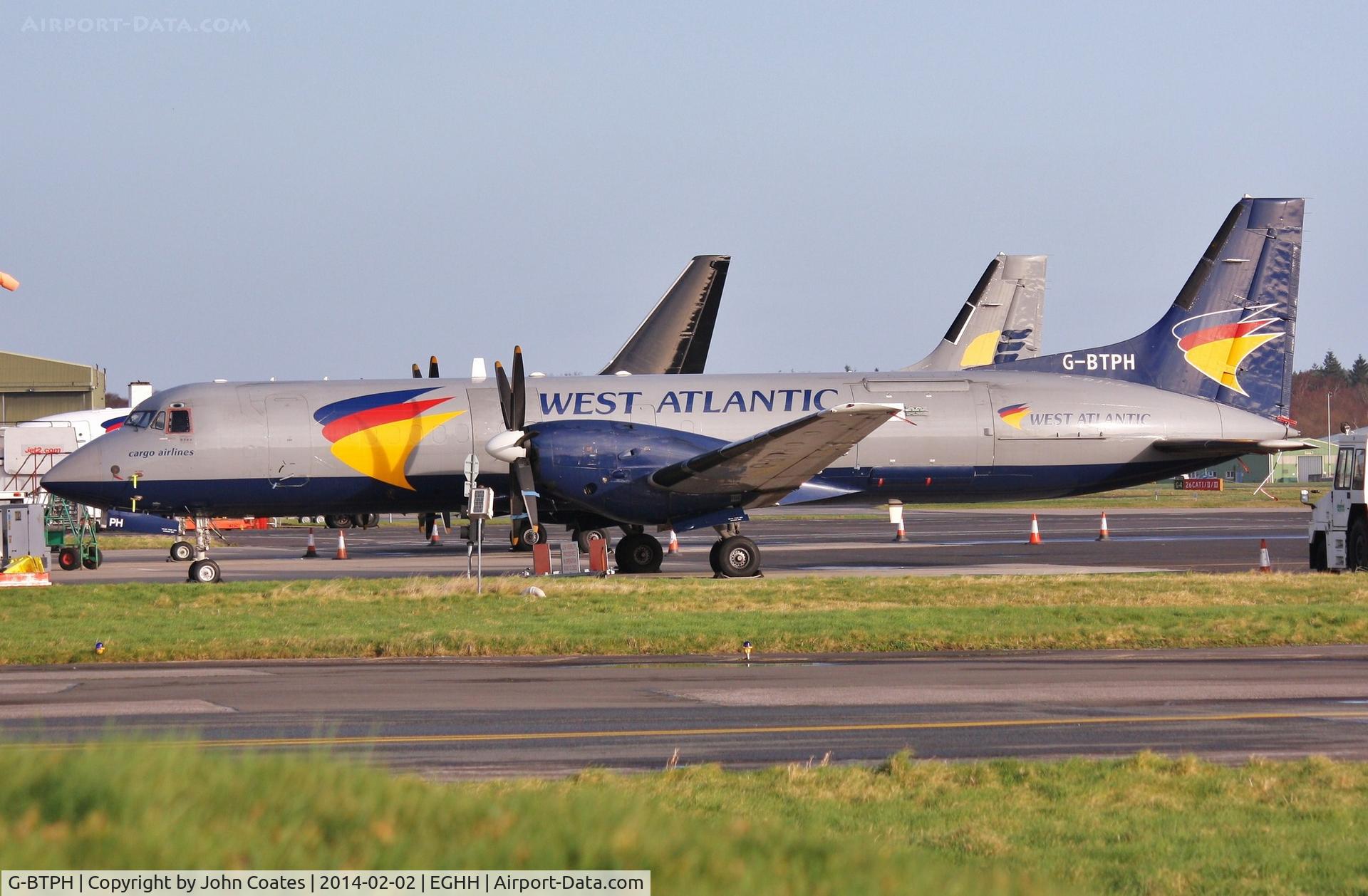 G-BTPH, 1989 British Aerospace ATP(F) C/N 2015, On cargo apron in the morning sun