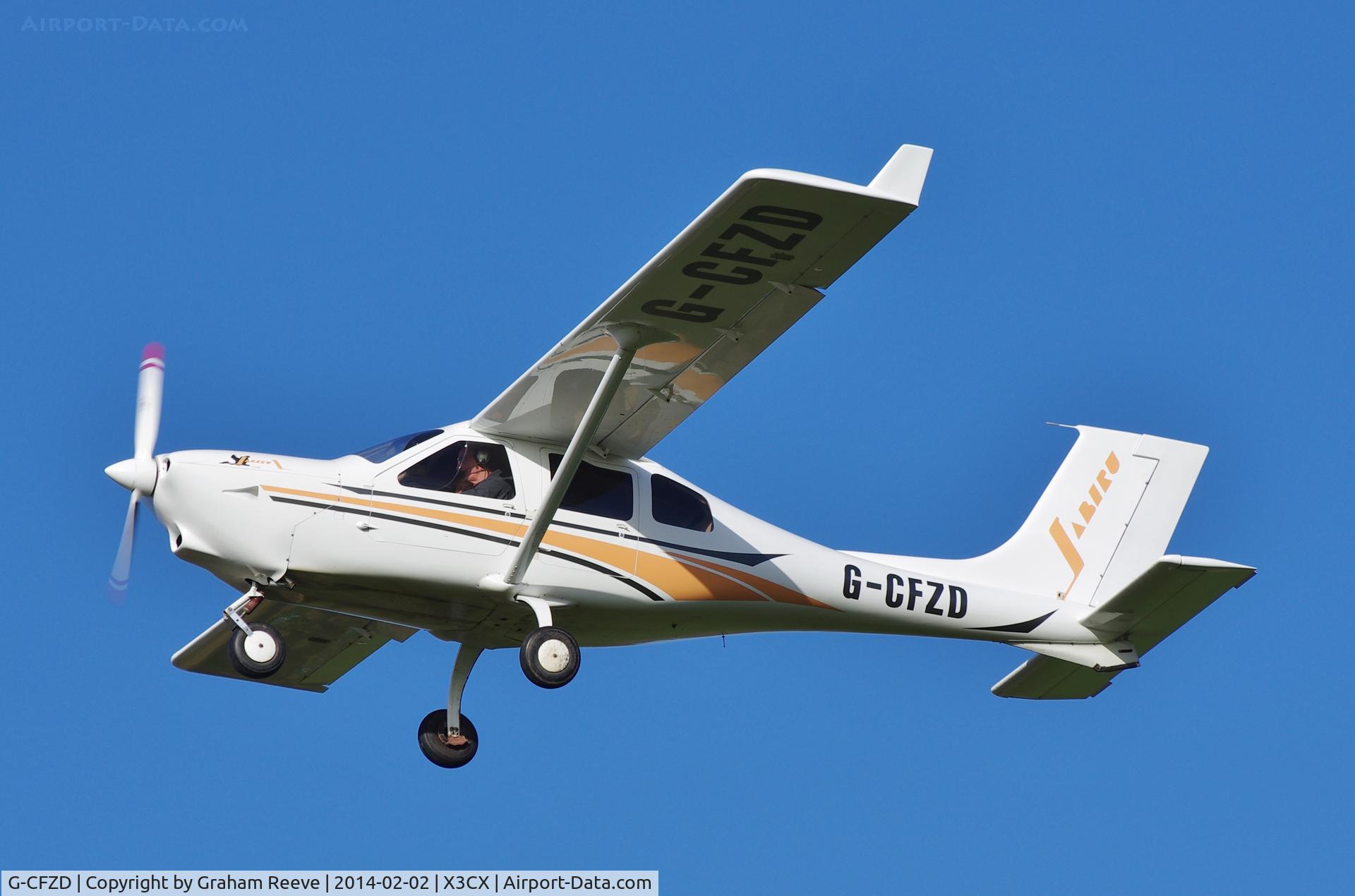 G-CFZD, 2009 Jabiru J430 C/N LAA 336-14833, Departing from Northrepps.