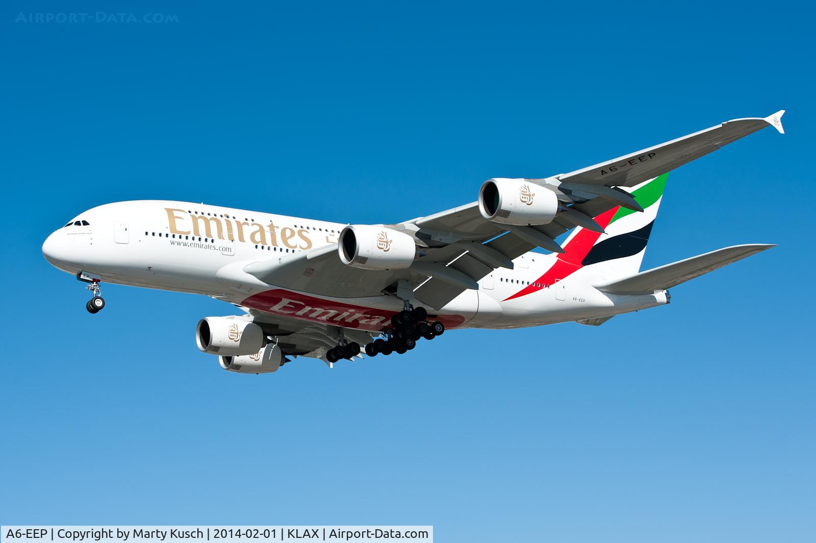 A6-EEP, 2013 Airbus A380-861 C/N 138, Arrival Runway 24R