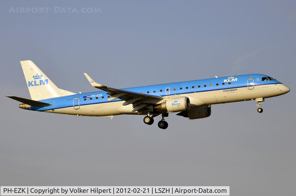 PH-EZK, 2009 Embraer 190LR (ERJ-190-100LR) C/N 19000326, at zurich