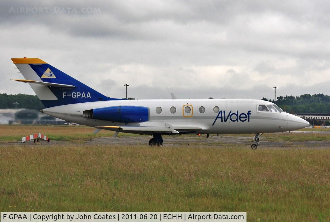 F-GPAA, 1967 Dassault Falcon (Mystere) 20C C/N 103, Waiting to enter runway 08