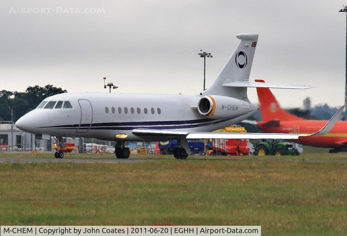 M-CHEM, 2007 Dassault Falcon 2000EX C/N 128, Arriving home on runway 08