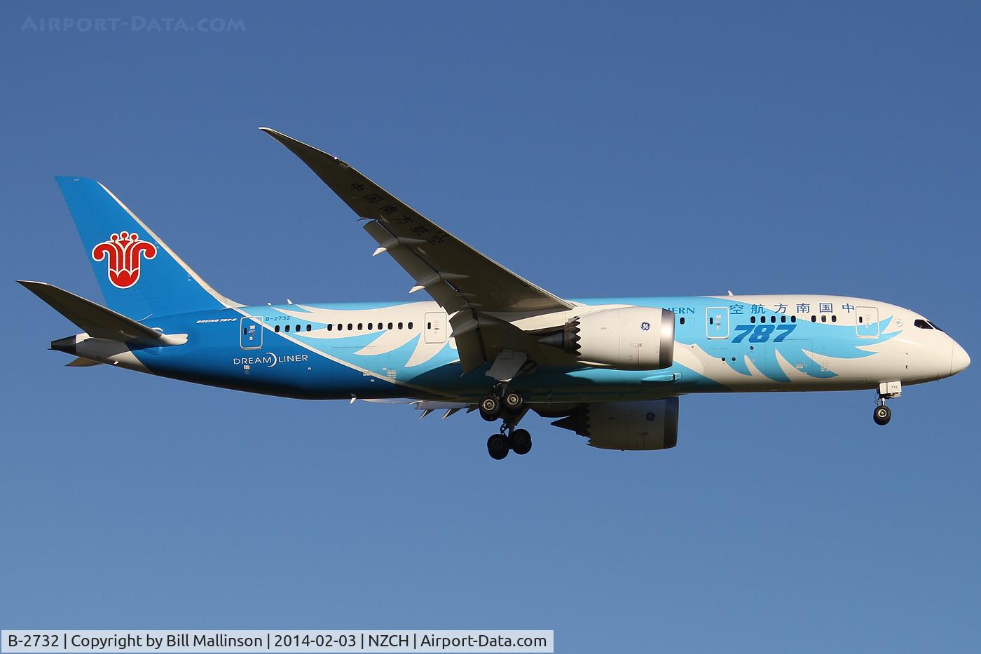 B-2732, 2013 Boeing 787-8 Dreamliner C/N 34926, FIRST TIME TO NZCH