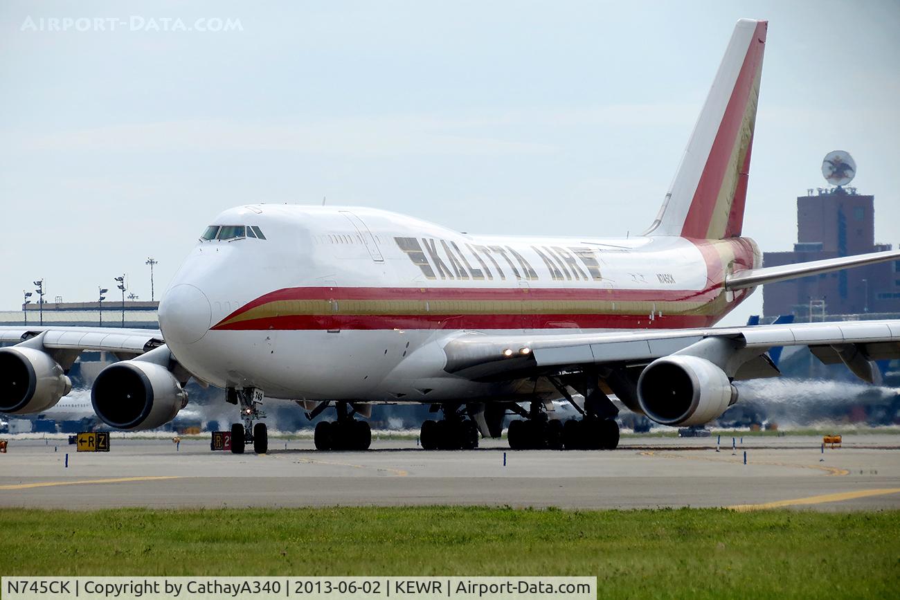 N745CK, 1998 Boeing 747-446BCF C/N 26361, Taxiing to a full length takeoff on Runway 22R