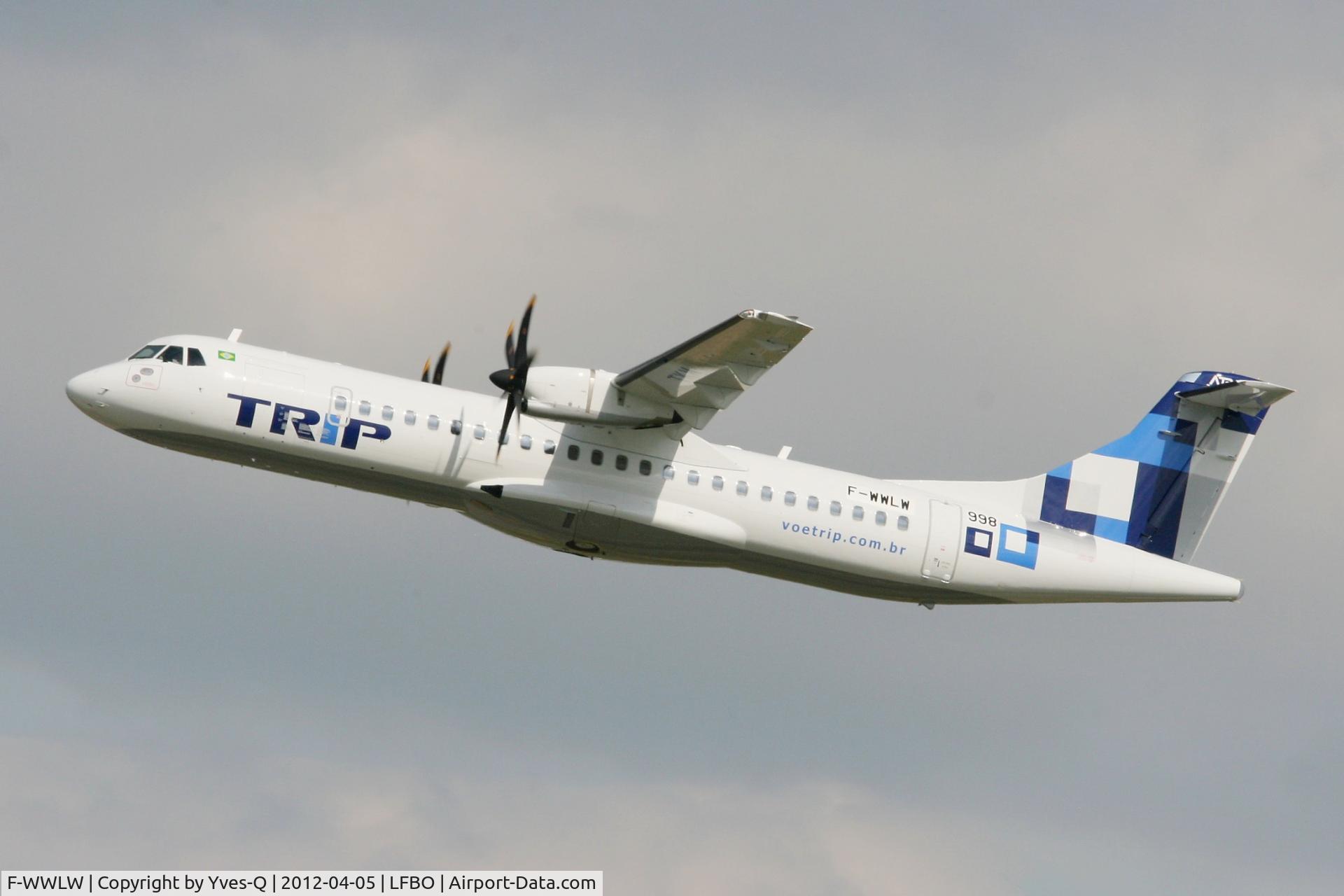 F-WWLW, 2012 ATR 72-600 C/N 998, ATR 72-600, Take off Rwy 32R, Toulouse Blagnac Airport (LFBO-TLS)