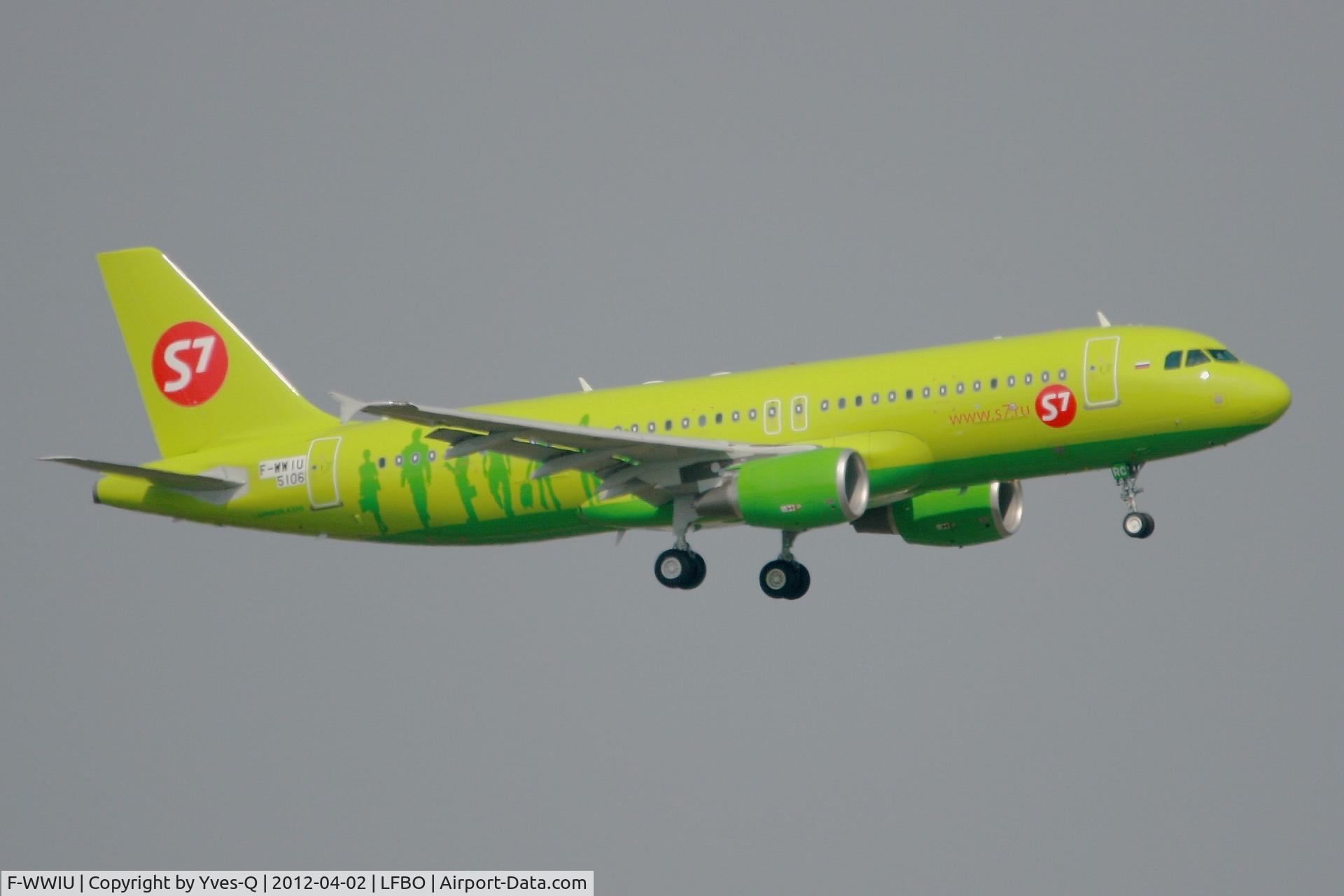 F-WWIU, 2012 Airbus A320-214 C/N 5106, Airbus A320-214, Short Approach Rwy 14R, Toulouse Blagnac Airport (LFBO-TLS)