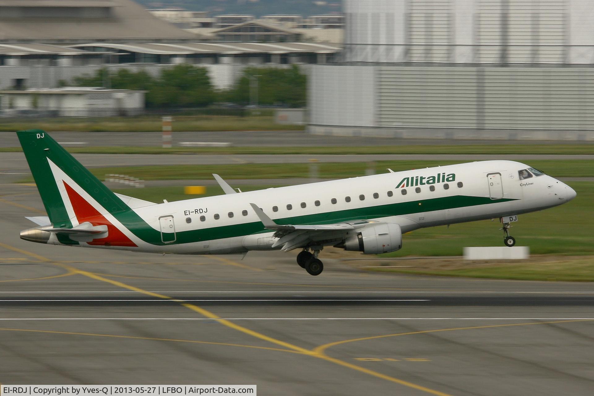 EI-RDJ, 2012 Embraer 175LR (ERJ-170-200LR) C/N 17000342, Embraer ERJ-175STD, Landing Rwy 14R, Toulouse Blagnac Airport (LFBO-TLS)