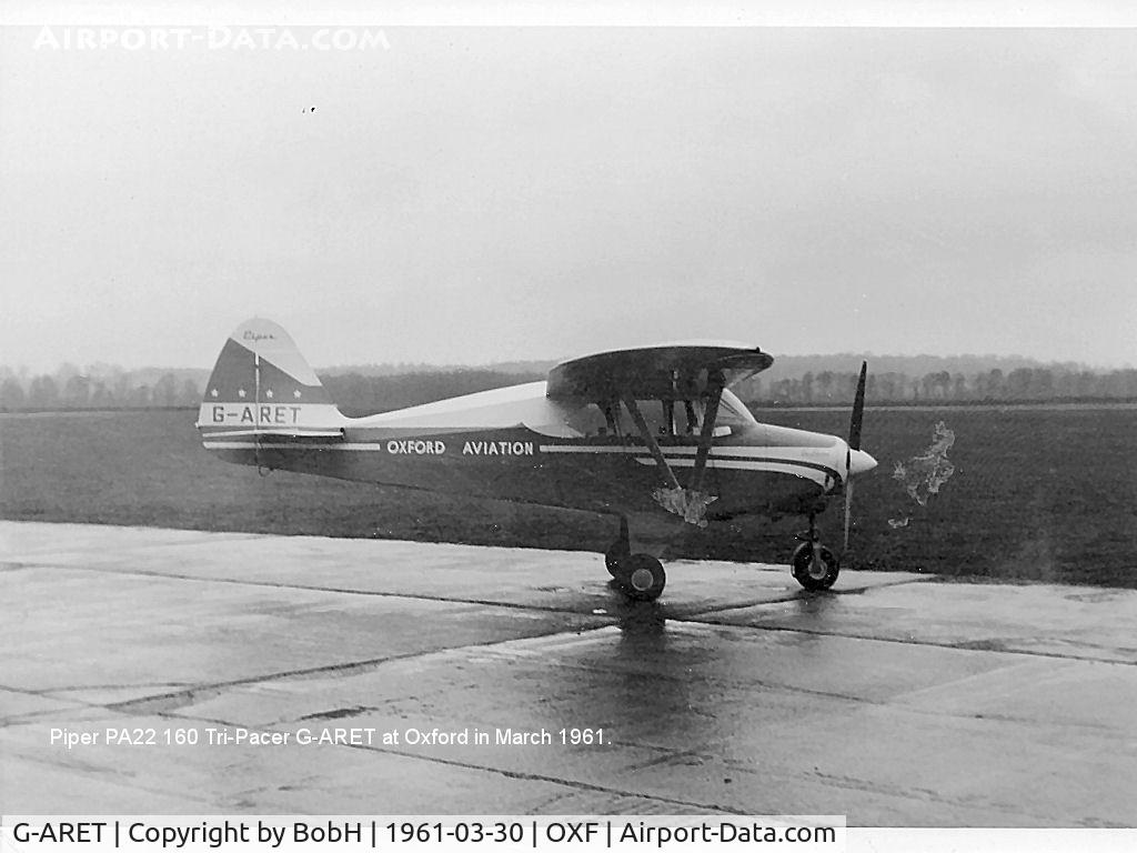 G-ARET, 1960 Piper PA-22-160 Tri Pacer C/N 22-7590, G-ARET taken at Oxford (Kidlington) March 1961.