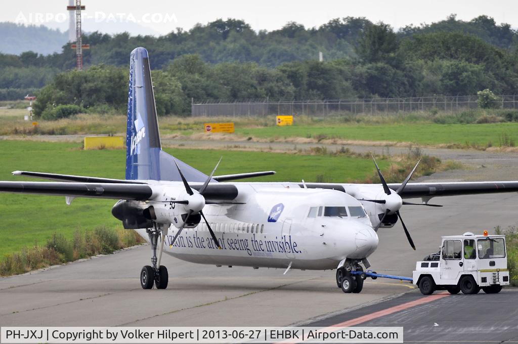 PH-JXJ, 1991 Fokker 50 C/N 20232, at Maastricht