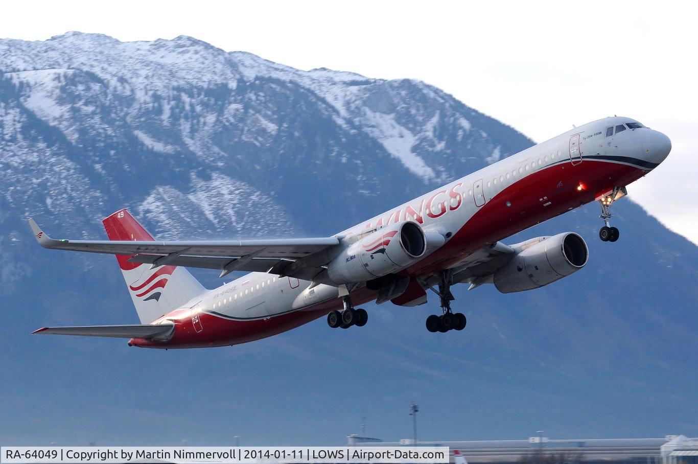 RA-64049, 2009 Tupolev Tu-204-100 C/N 145074-64049, Red Wings