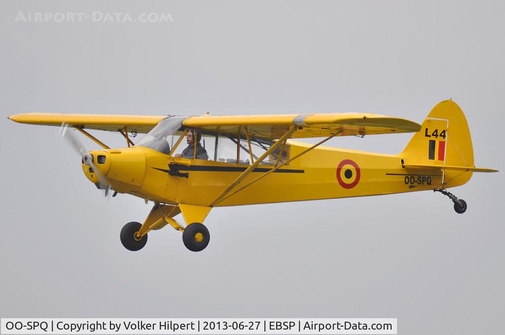 OO-SPQ, 1953 Piper L-18C Super Cub (PA-18-95) C/N 18-3118, at SPA
