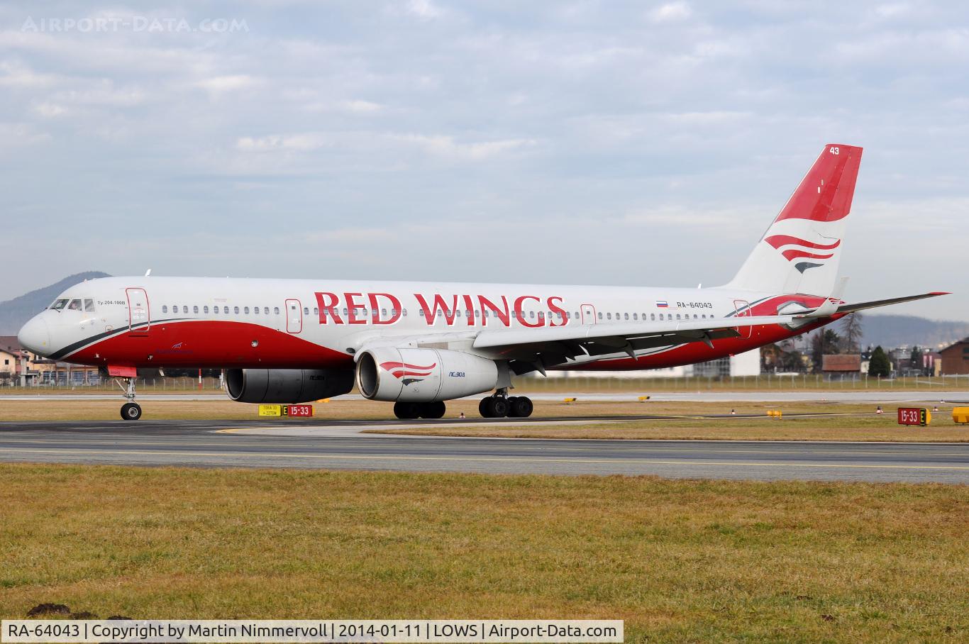 RA-64043, 2008 Tupolev Tu-204-100S C/N 64043, Red Wings