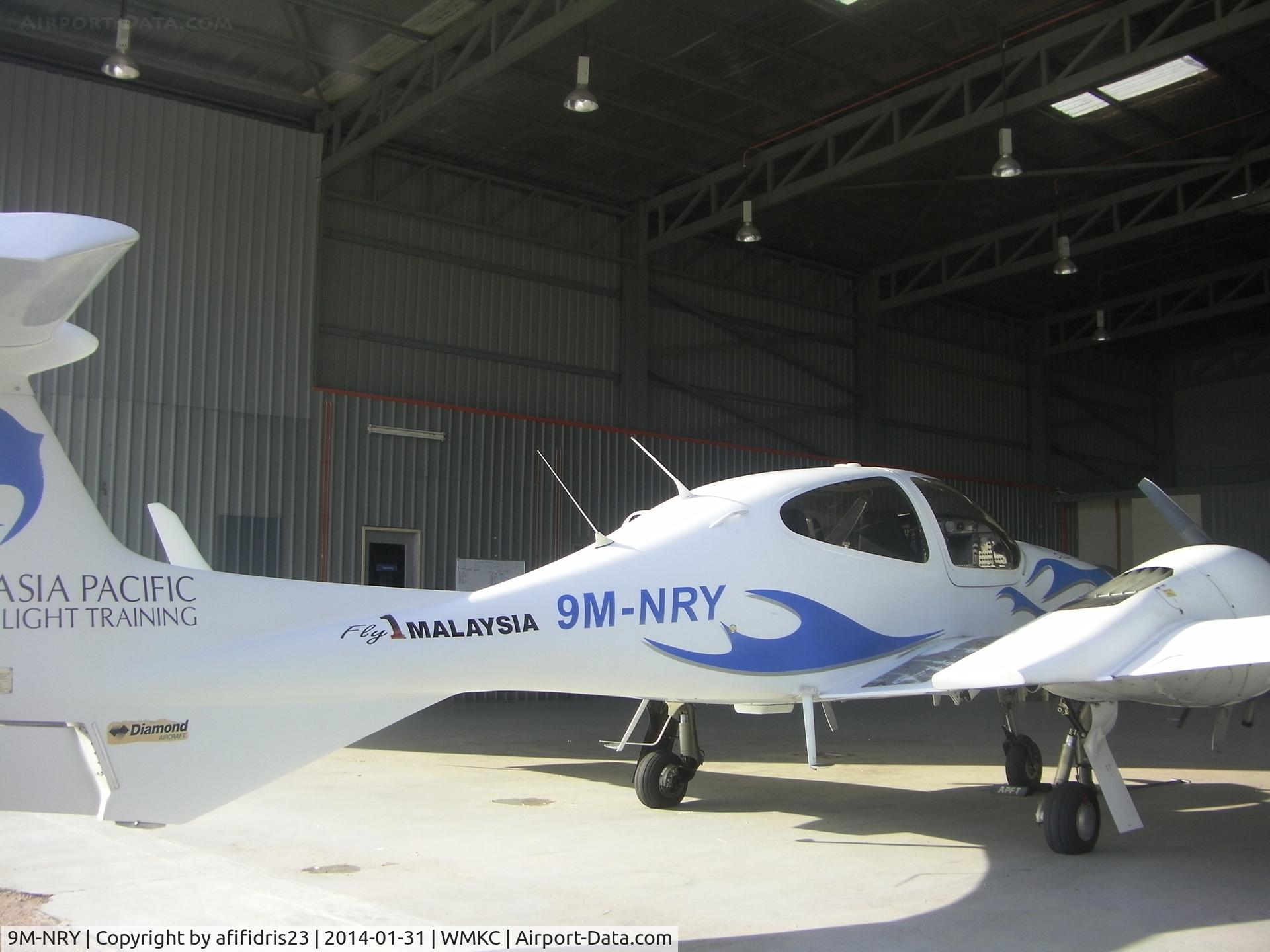 9M-NRY, 2007 Diamond DA-42 Twin Star C/N 42.229, Inside Asia Pacific Flight Training Hangar