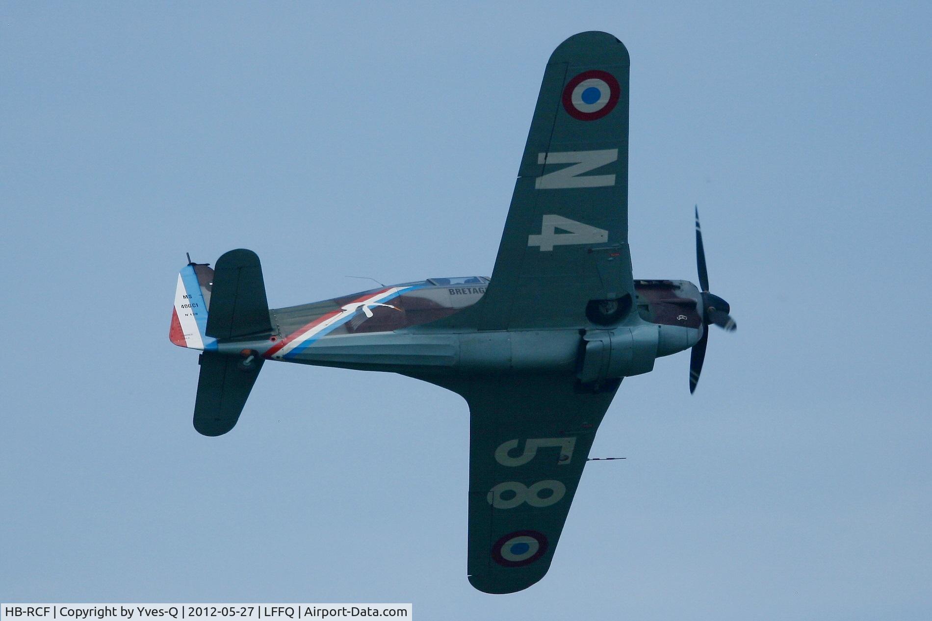 HB-RCF, 1942 Morane-Saulnier D-3801 (MS-412) C/N 194, Morane Saulnier MS-412 (EKW D-3801), Swiss Historic Aircraft Collection, La Ferté-Alais Airfield (LFFQ) Air show 2012