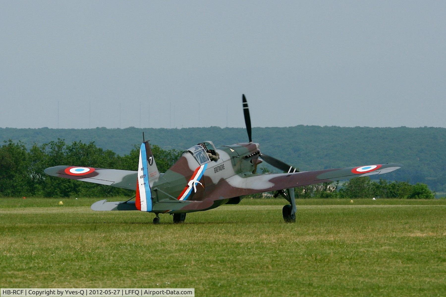 HB-RCF, 1942 Morane-Saulnier D-3801 (MS-412) C/N 194, Morane Saulnier MS-412 (EKW D-3801), Swiss Historic Aircraft Collection, La Ferté-Alais Airfield (LFFQ) Air show 2012