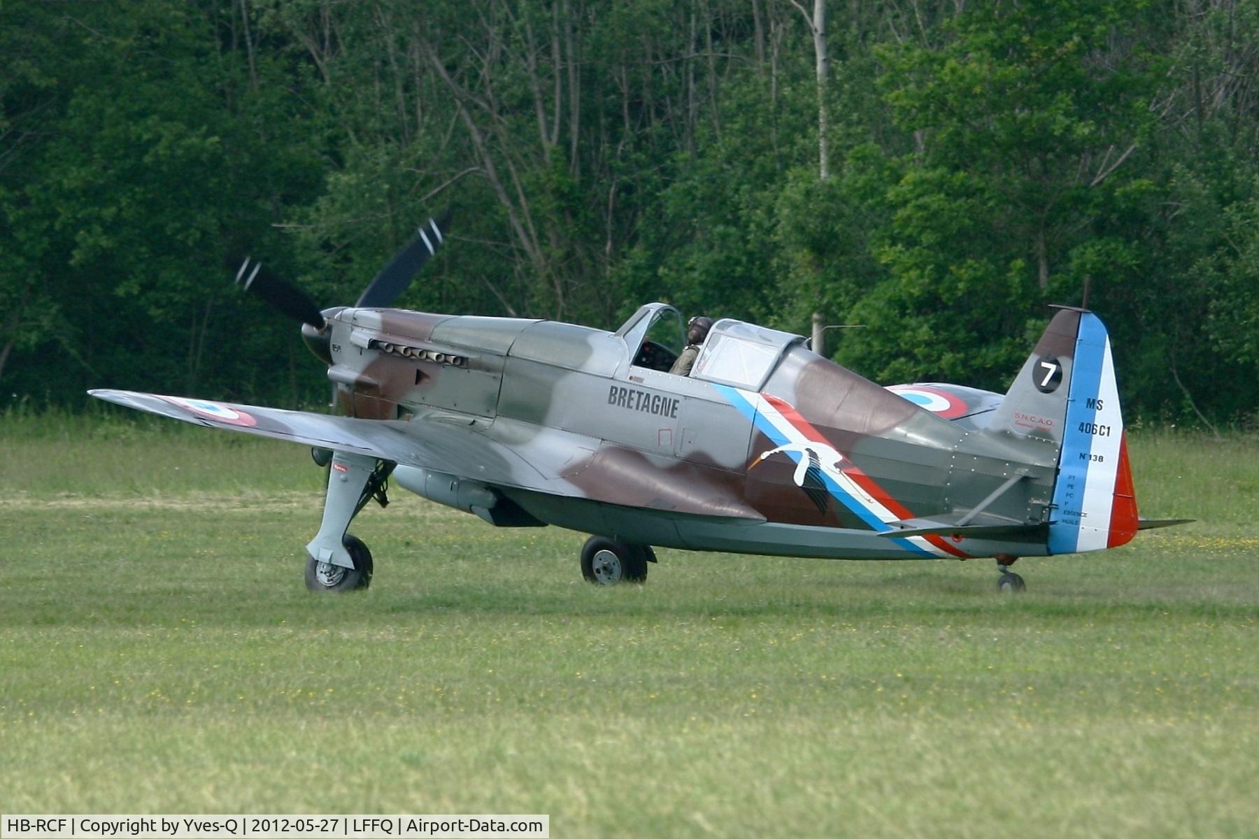 HB-RCF, 1942 Morane-Saulnier D-3801 (MS-412) C/N 194, Morane Saulnier MS-412 (EKW D-3801), Swiss Historic Aircraft Collection, La Ferté-Alais Airfield (LFFQ) Air show 2012
