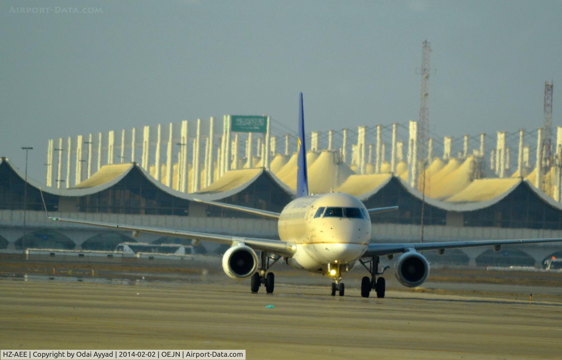 HZ-AEE, 2006 Embraer 170LR (ERJ-170-100LR) C/N 17000121, taxi out to the holding line  runway 34L at Jeddah airport ,