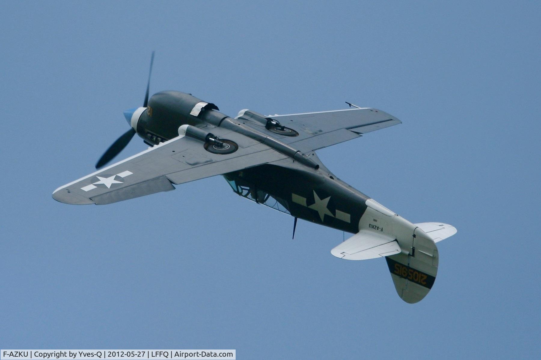 F-AZKU, 1942 Curtiss P-40N Warhawk C/N 29677, Curtiss P-40N Warhawk, La Ferté-Alais Airfield (LFFQ) Air Show 2012
