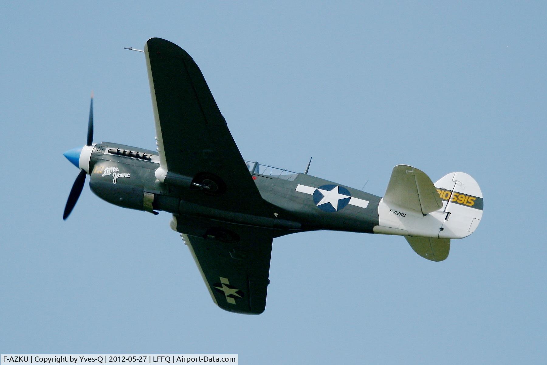 F-AZKU, 1942 Curtiss P-40N Warhawk C/N 29677, Curtiss P-40N Warhawk, La Ferté-Alais Airfield (LFFQ) Air Show 2012