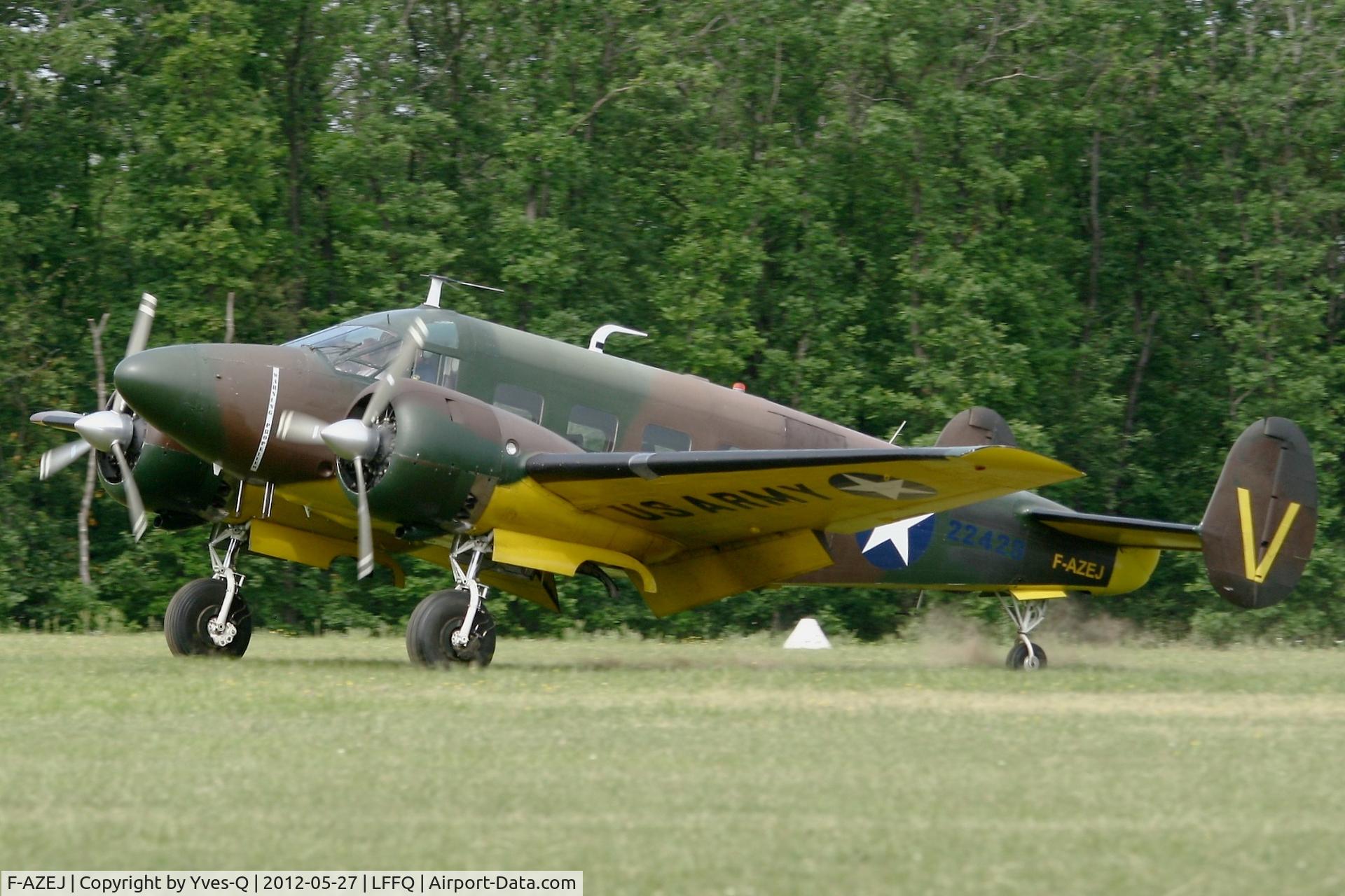 F-AZEJ, 1958 Beech E18S C/N BA-359, Beech E18S, La Ferté-Alais Airfield (LFFQ) Air show 2012