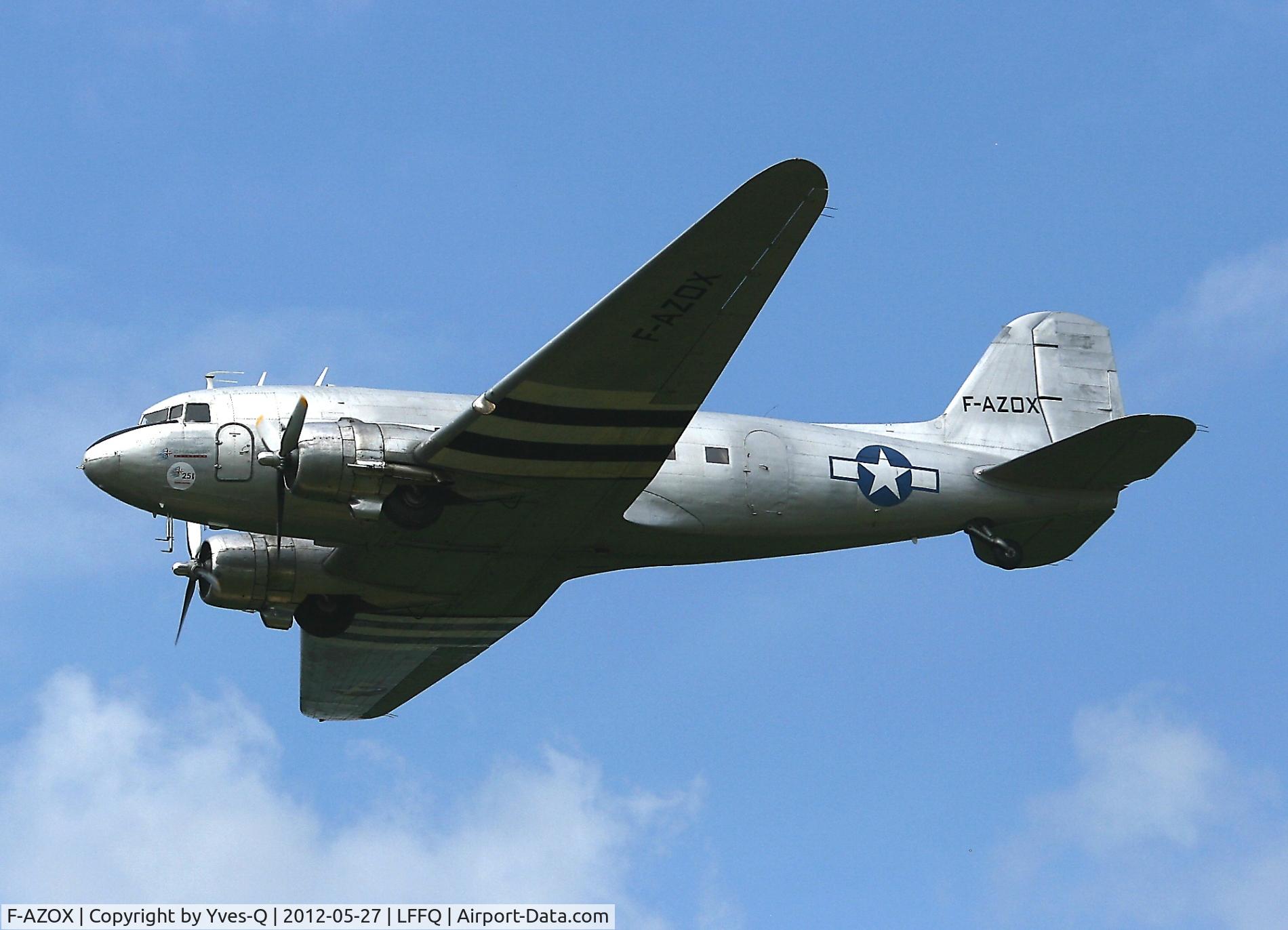 F-AZOX, 1945 Douglas DC-3C-S1C3G (C-47B-35-DK) C/N 16604, Douglas C-47B Dakota Mk4, La Ferté Alais Airfield (LFFQ) Air Show 2012