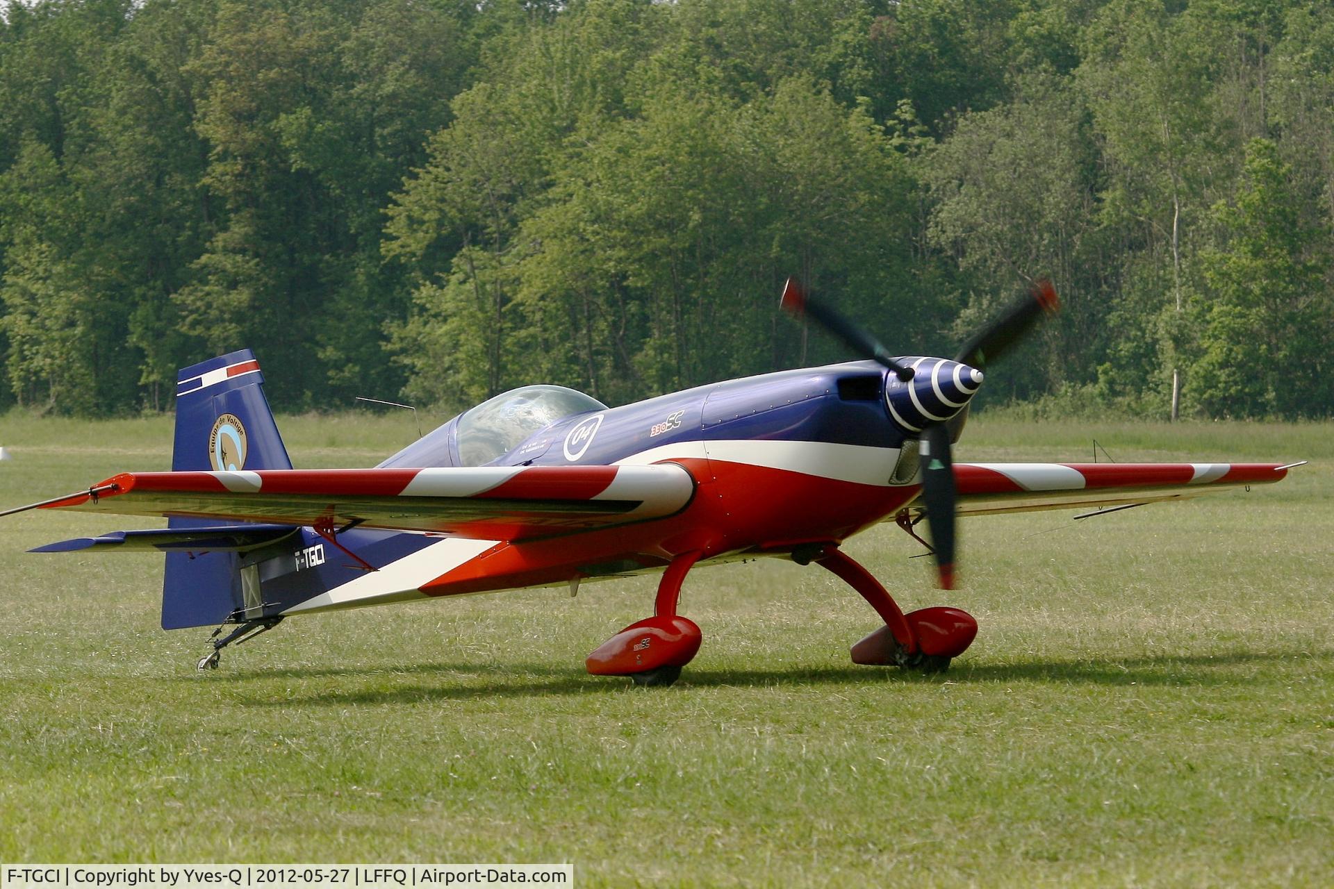 F-TGCI, Extra EA-330SC C/N 04, Extra EA-330SC, French Air Force Aerobatic Team, Taxiing to parking area, La Ferté Alais Airfield (LFFQ) Air Show 2012