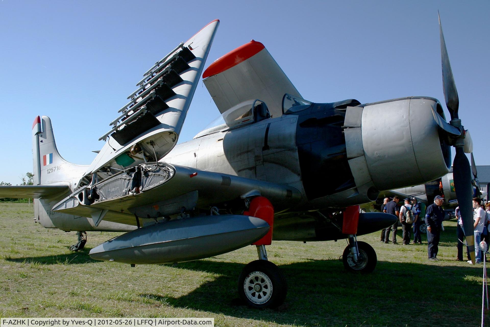 F-AZHK, Douglas AD-4N Skyraider C/N 7802, Douglas AD-4N Skyraider, La Ferté Alais Airfield (LFFQ) Air show 2012
