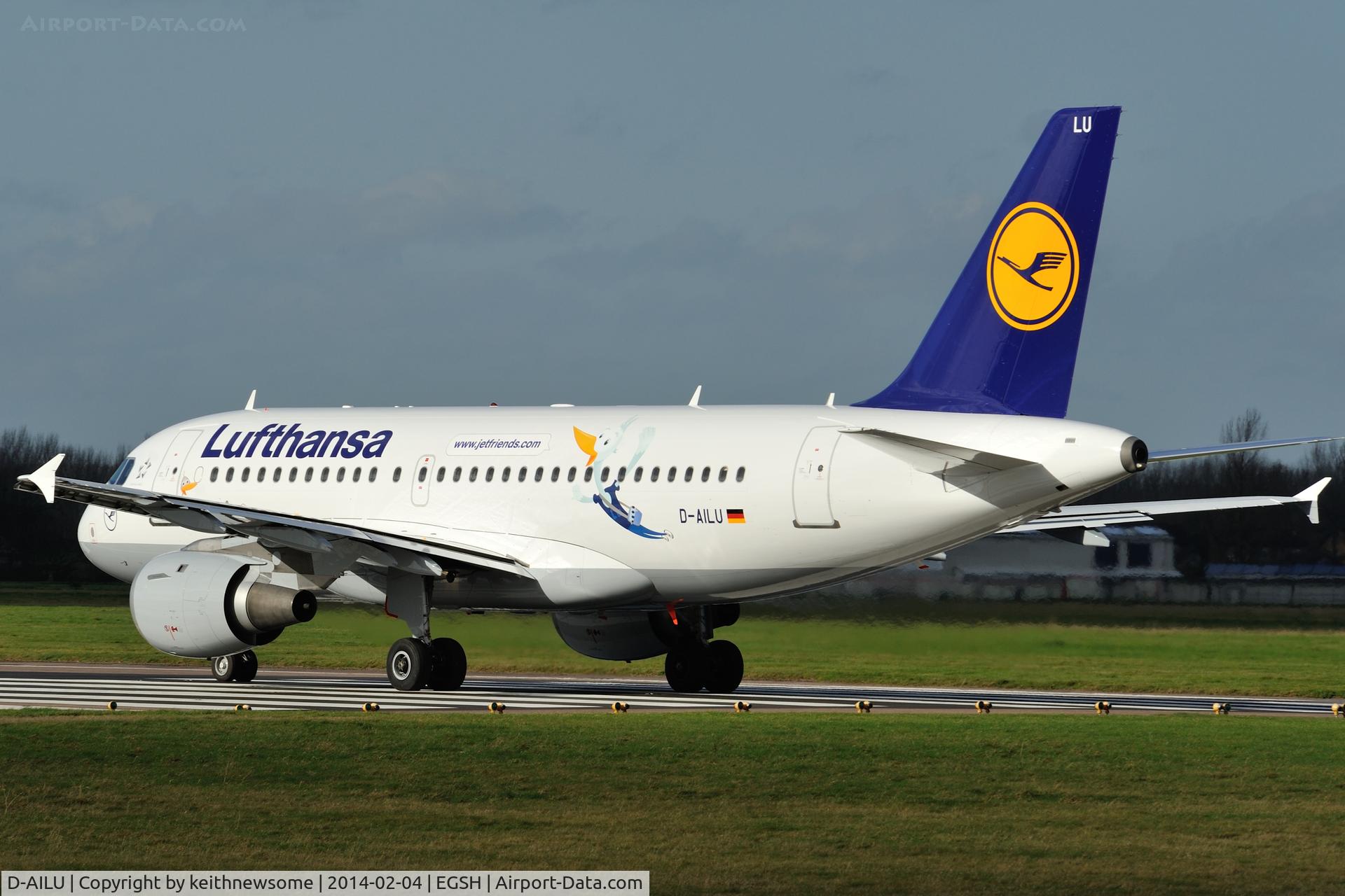 D-AILU, 1997 Airbus A319-114 C/N 744, Leaving following  re-spray !