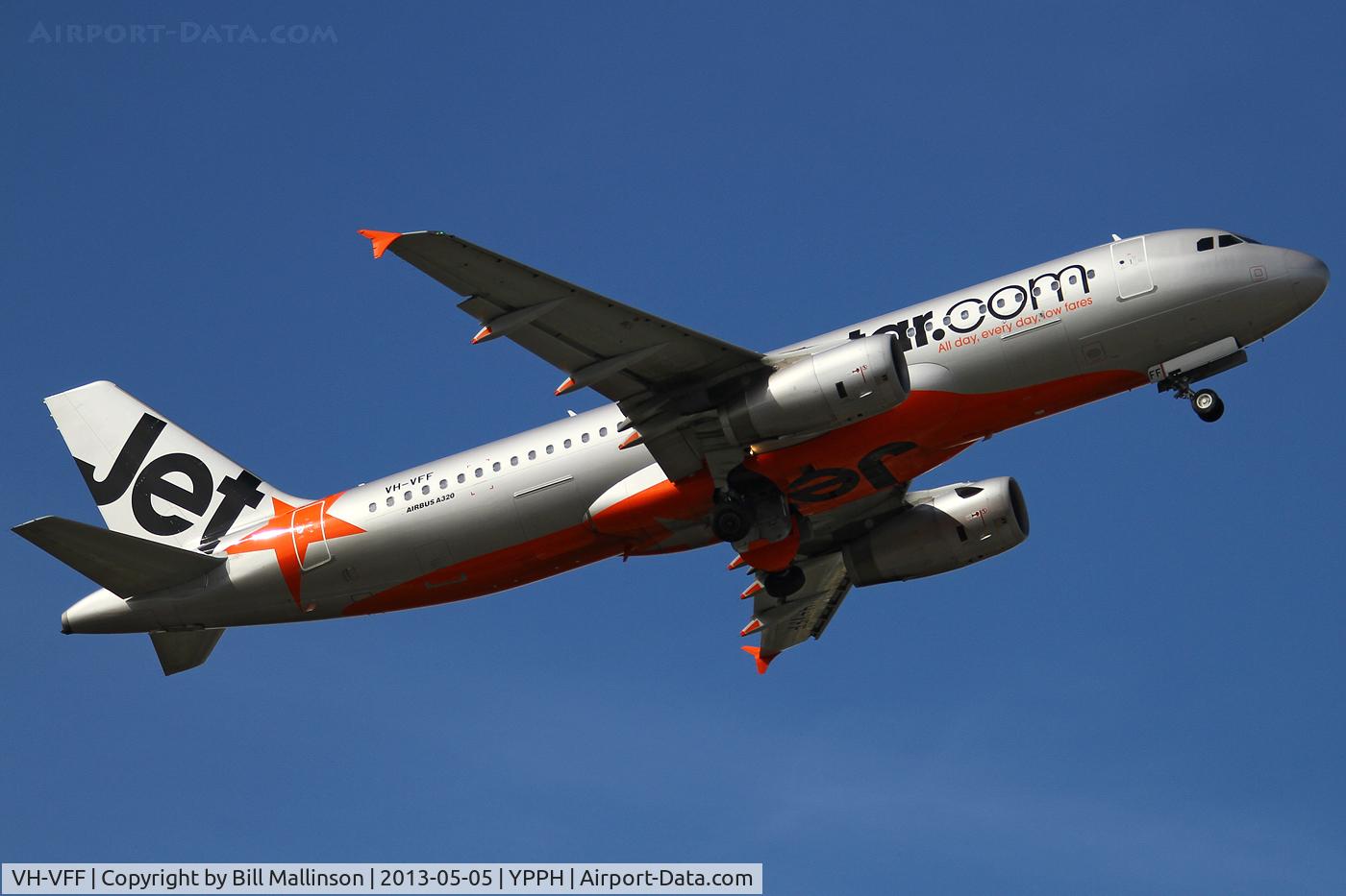 VH-VFF, 2012 Airbus A320-232 C/N 5039, away off 21