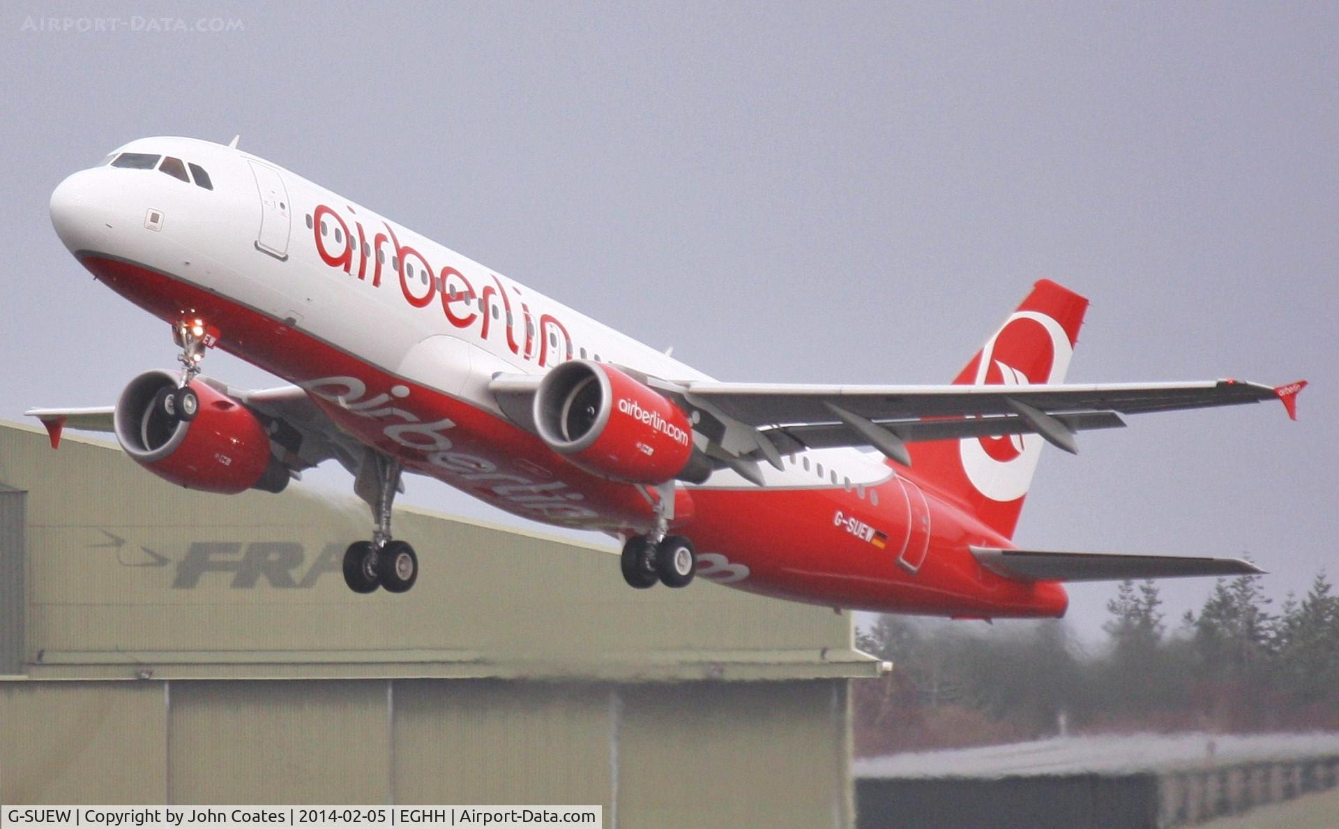 G-SUEW, 2003 Airbus A320-214 C/N 1961, Departing back to Manchester prior delivery as D-ABNF