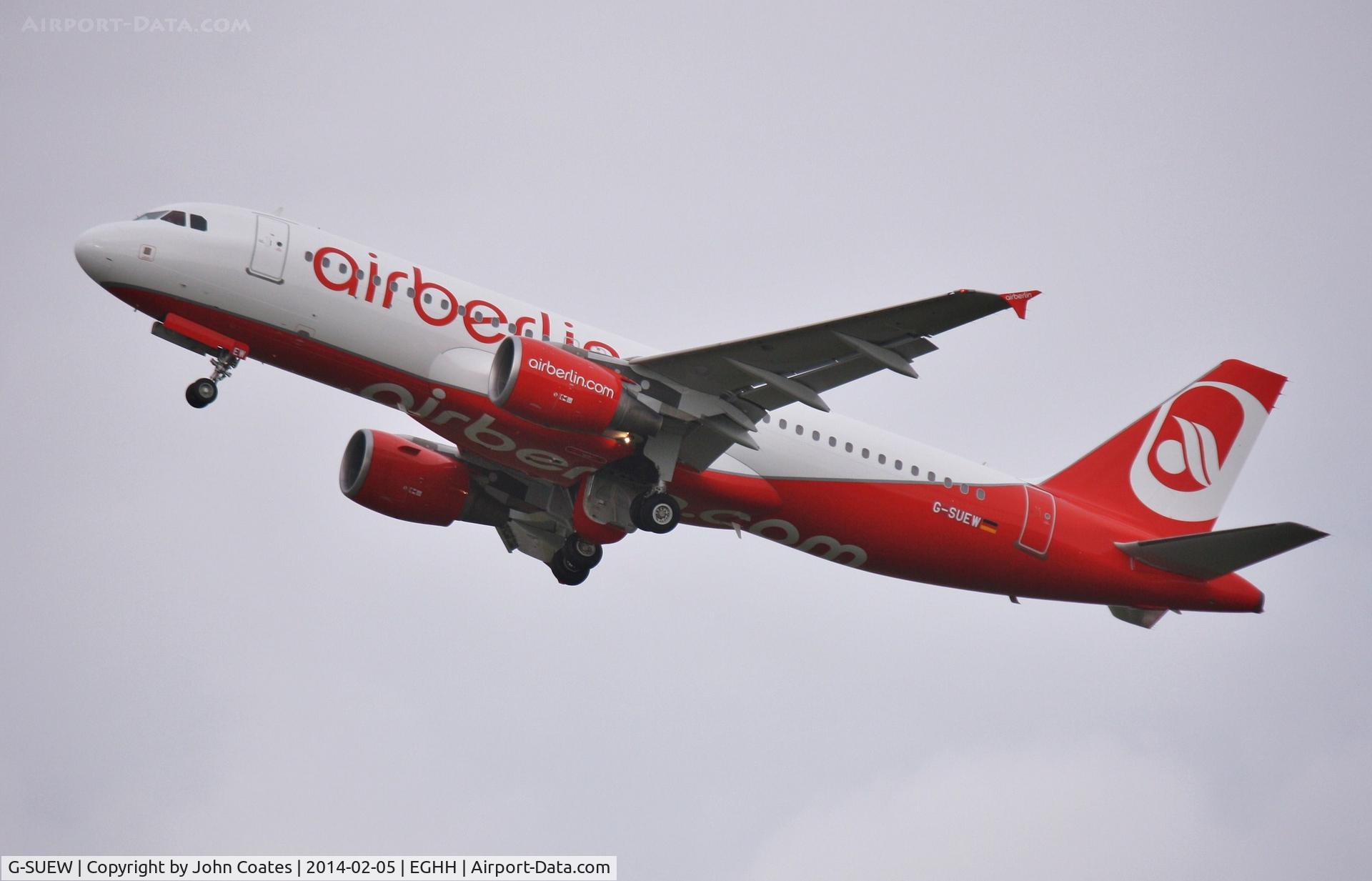 G-SUEW, 2003 Airbus A320-214 C/N 1961, Departing after repaint to be D-ABNF