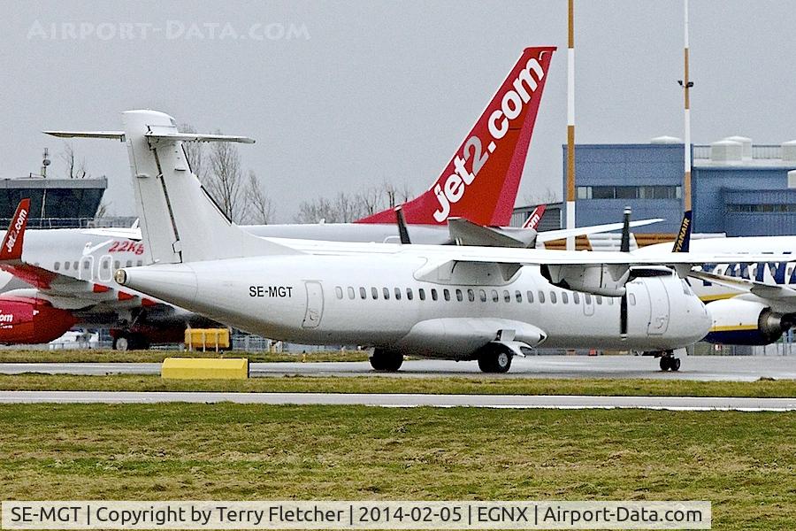 SE-MGT, 1989 ATR 72-201 C/N 145, Operating Auringy Air into EMA this ATR72 is ex F-GVZG , G-HERM , and OH-KRC