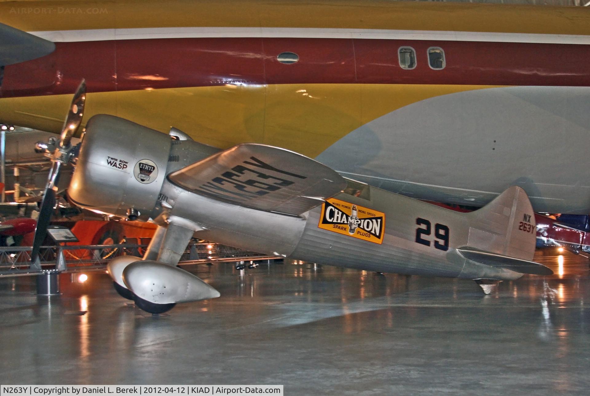 N263Y, 1936 Lawrence W Brown Aircraft Company - LAIRD RT-14 Meteor C/N 1, Original on display at the NASM Steven Udvar Hazy Center.