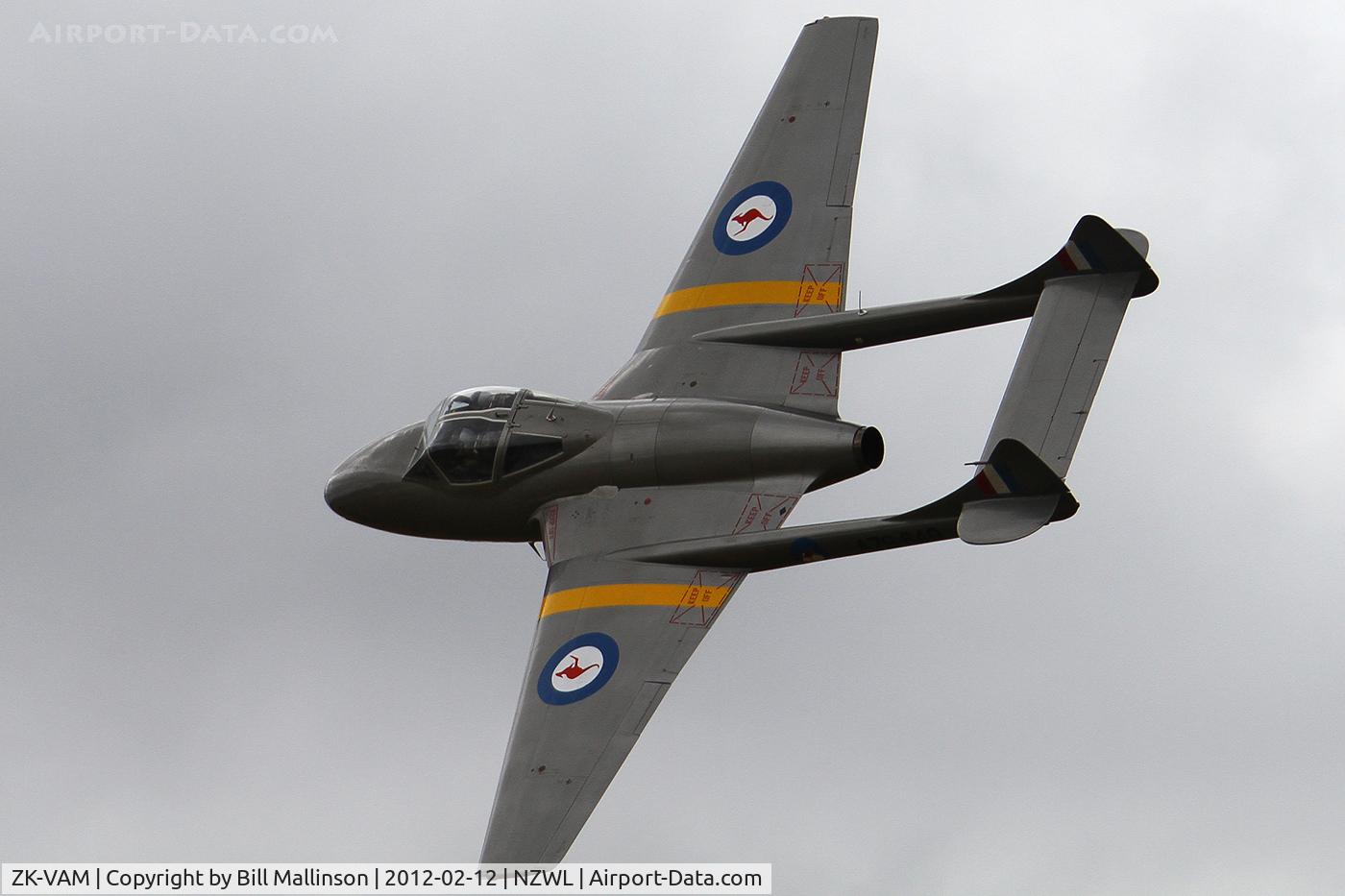 ZK-VAM, 1951 De Havilland Australia DH-115 Vampire T.35 C/N DHA4171, FLYOVER