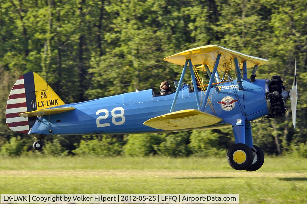 LX-LWK, Boeing PT-17 Kaydet (A75N1) C/N 273, at lffq