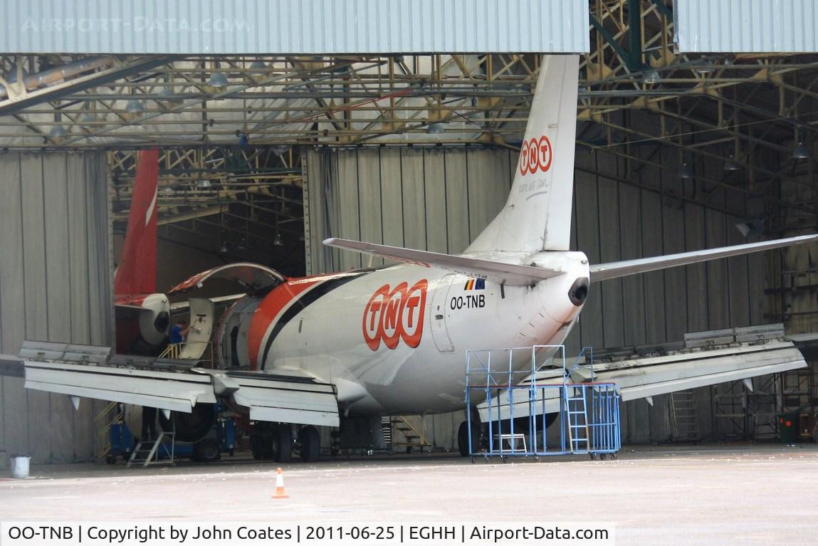 OO-TNB, 1987 Boeing 737-3T0F C/N 23578, Receiving attention at European Aviation