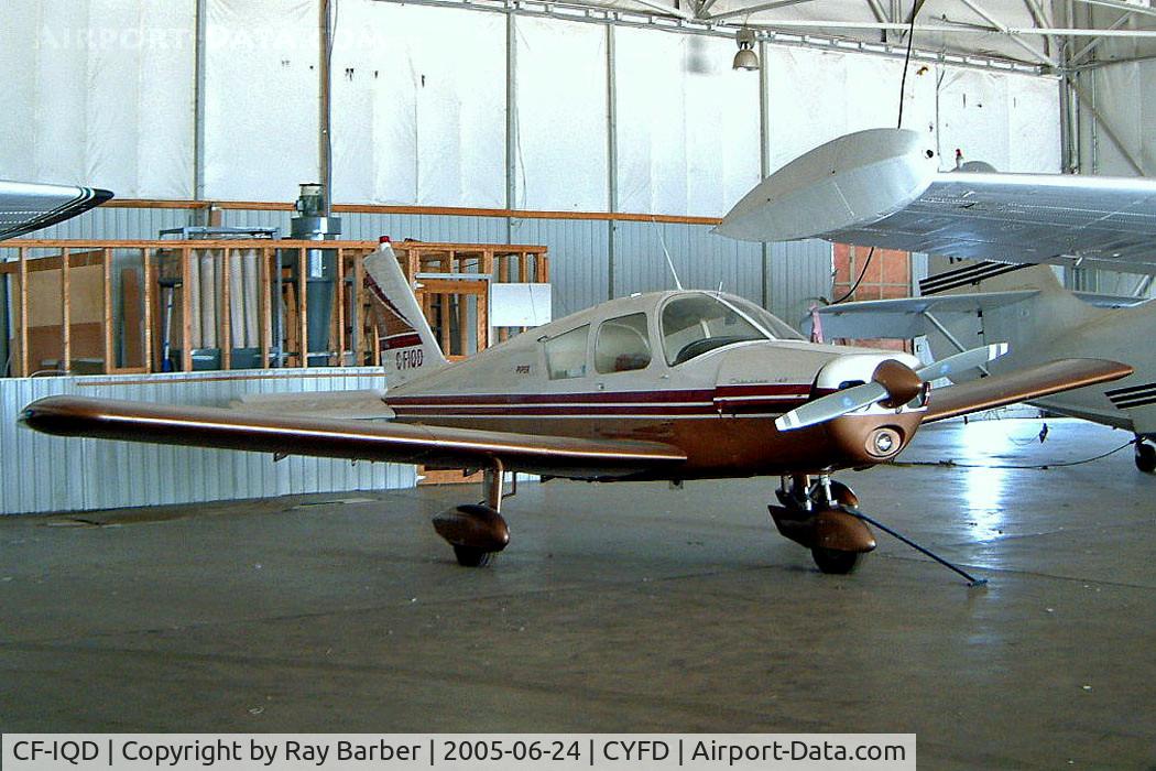 CF-IQD, 1966 Piper PA-28-140 C/N 28-21695, Piper PA-28-140 Cherokee [28-21695] Brantford~C 24/06/2005. Marked C-FIQD.