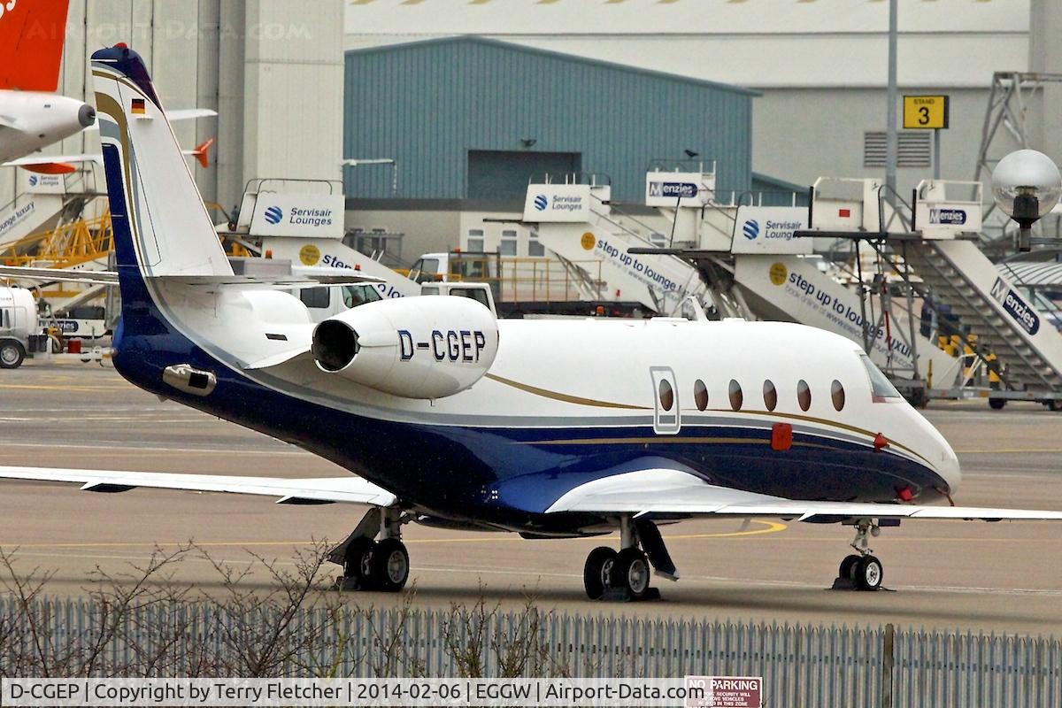 D-CGEP, Gulfstream Aerospace G150 C/N 287, German registered Gulfstream Aerospace G150, c/n: 287 at Luton