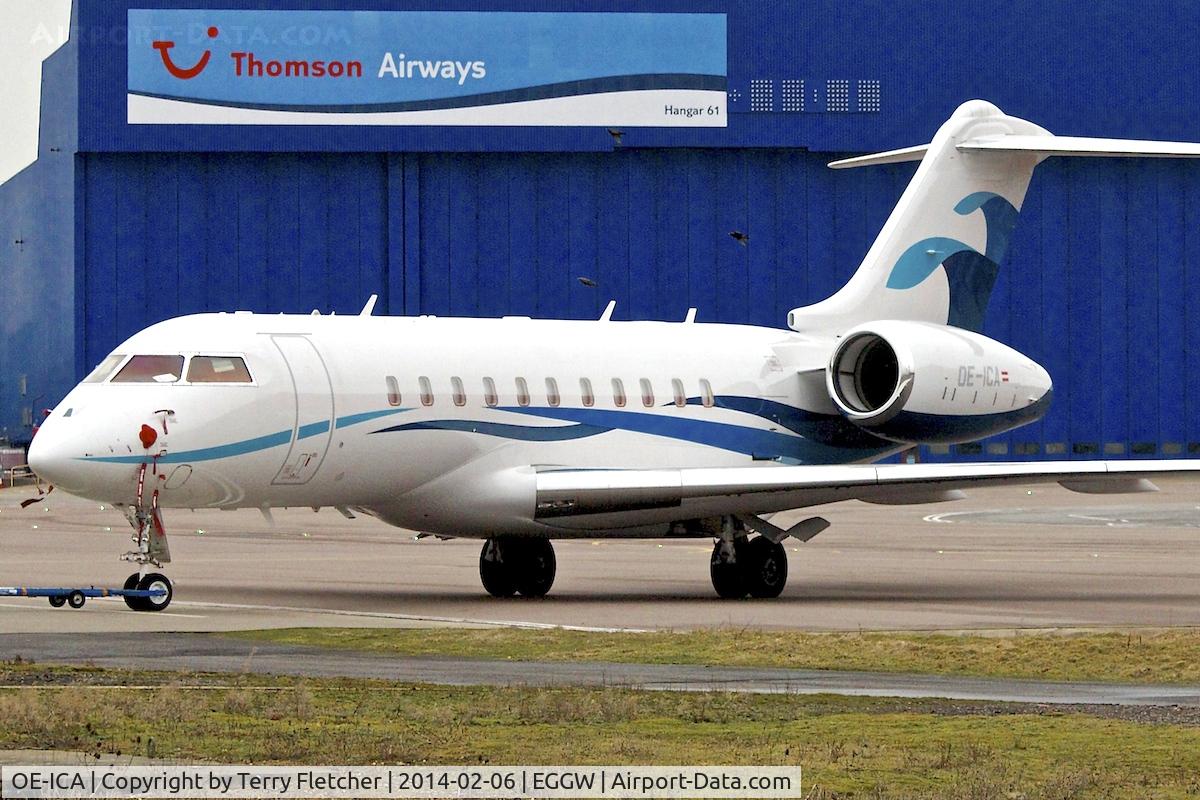 OE-ICA, 2013 Bombardier BD-700-1A10 Global 5000 C/N 9542, Bombardier BD-700-1A11, c/n: 9542 at Luton