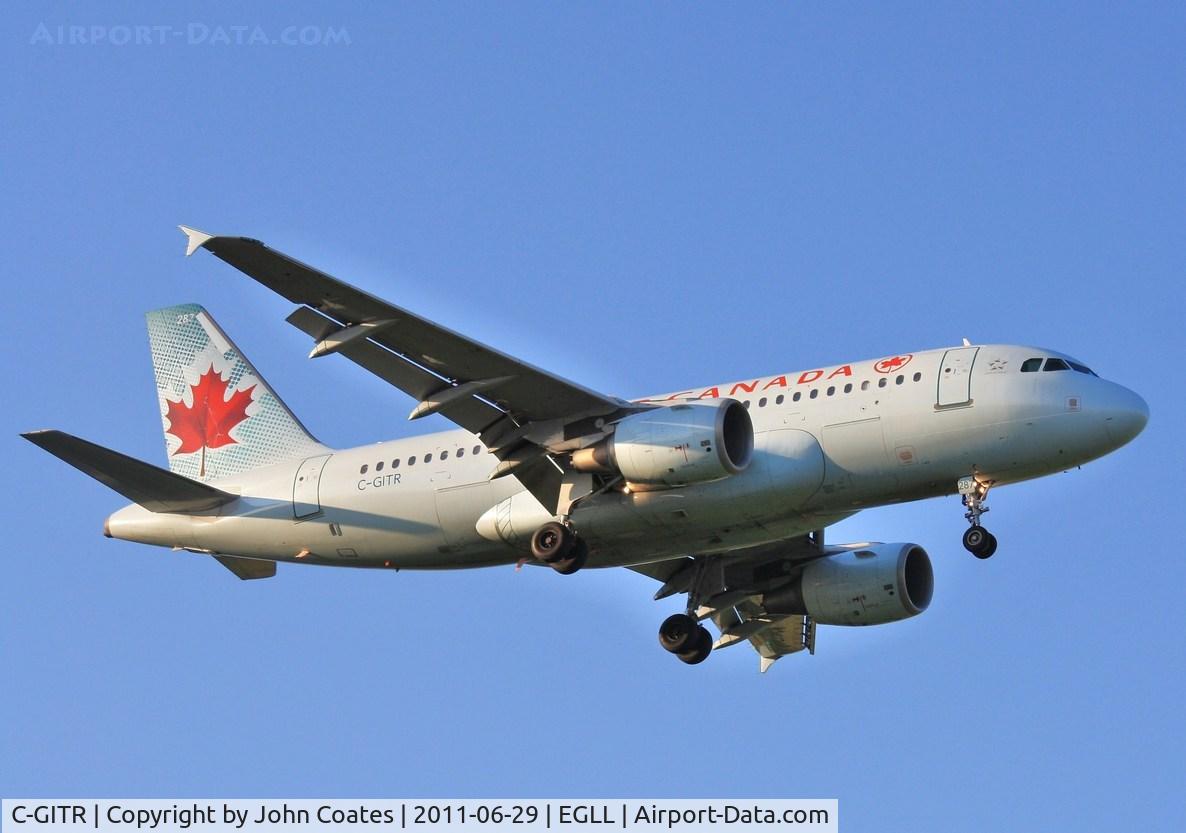 C-GITR, 2001 Airbus A319-112 C/N 1577, Early morning finals to 27L