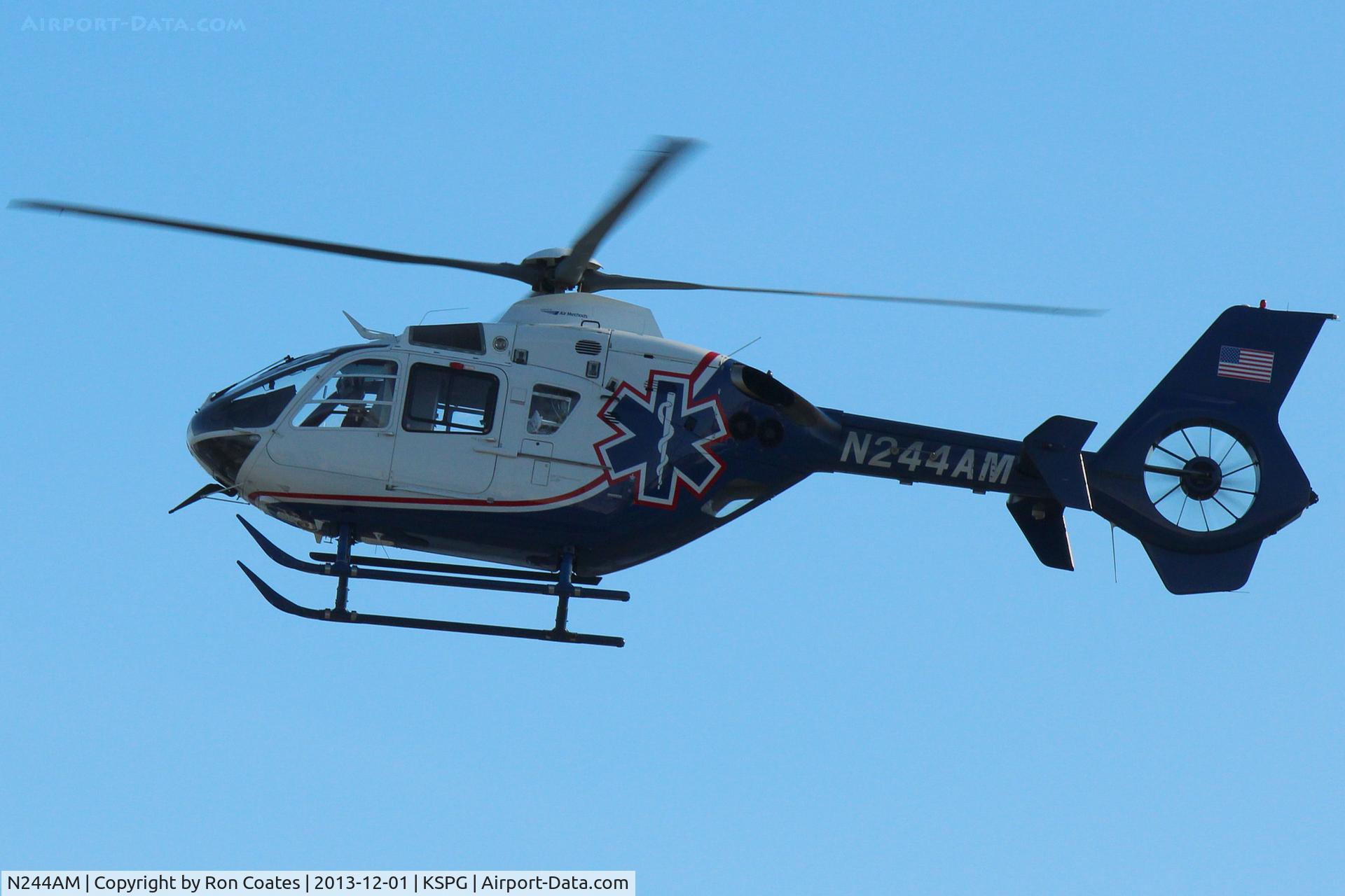 N244AM, 2007 Eurocopter EC-135P-2+ C/N 0610, This 2007 Eurocopter prepares to land at the Albert Whitted Airport in St Petersburg, Florida