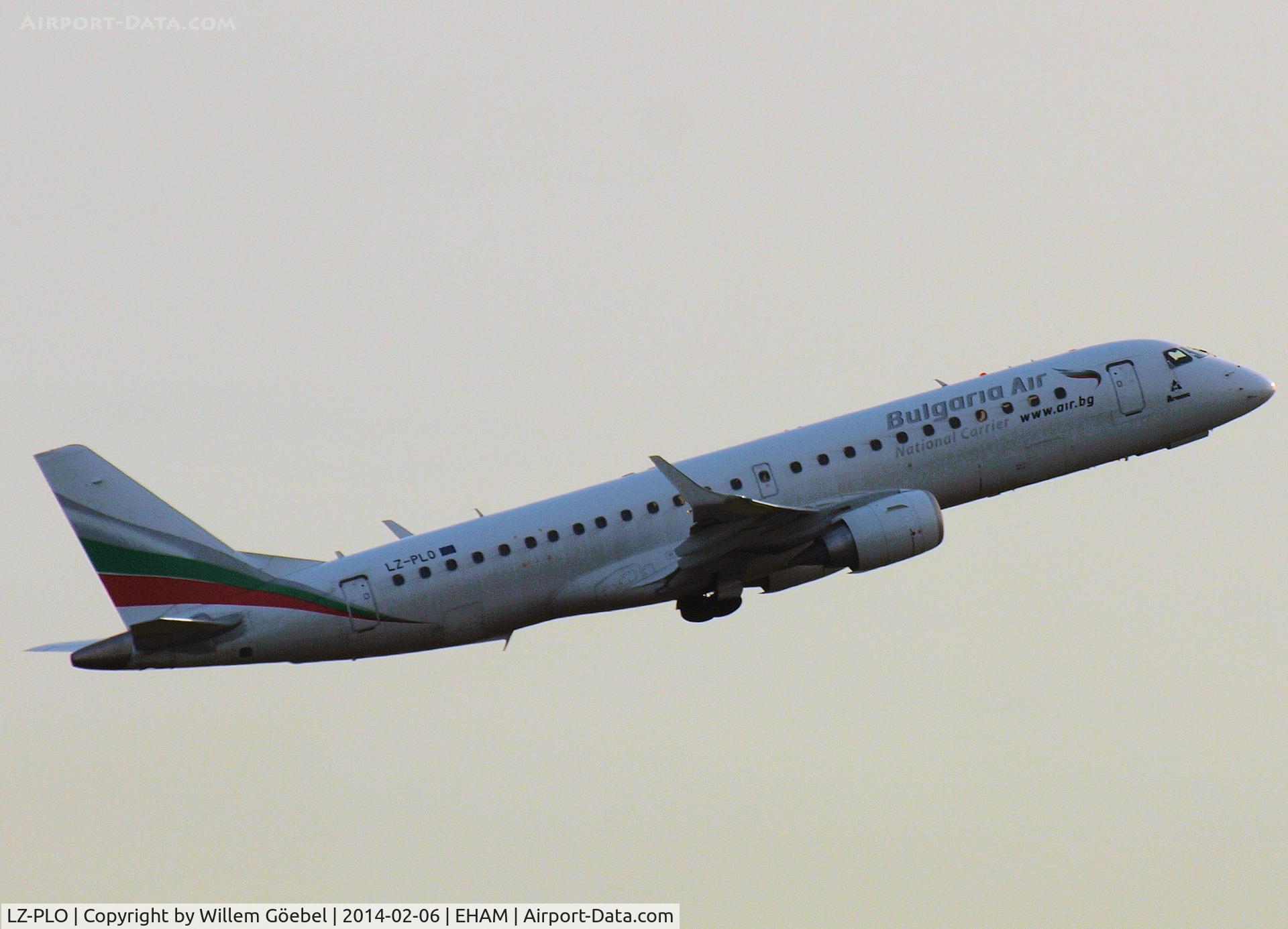 LZ-PLO, 2012 Embraer 190AR (ERJ-190-100IGW) C/N 19000584, Tak off from runway 18L of Schiphol Airport