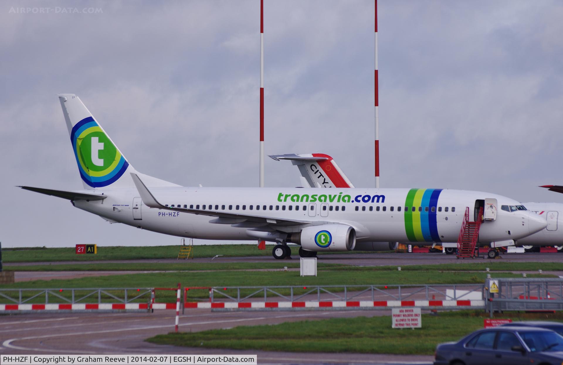 PH-HZF, 1999 Boeing 737-8K2 C/N 28378, Parked at Norwich.