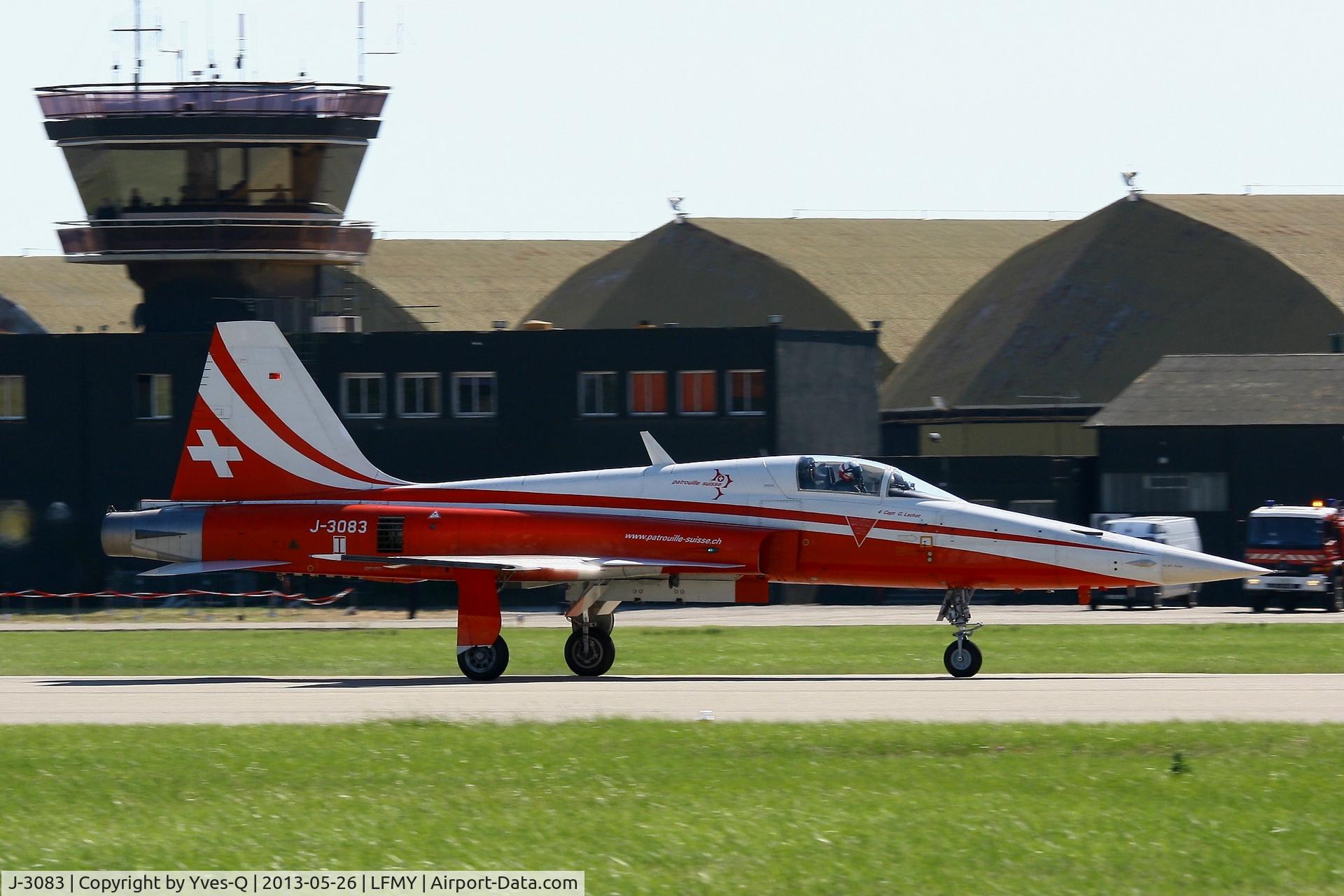 J-3083, Northrop F-5E Tiger II C/N L.1083, Northrop F-5E Tiger II, Capt Gaël Lachat, Number 4 of  Swiss Air Force Aerobatic Team 2013, Salon de Provence Air Base 701 (LFMY)