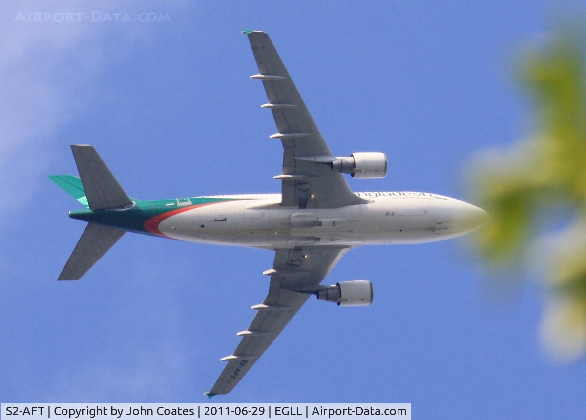 S2-AFT, 1992 Airbus A310-325 C/N 642, Overhead Chertsey ex LHR
