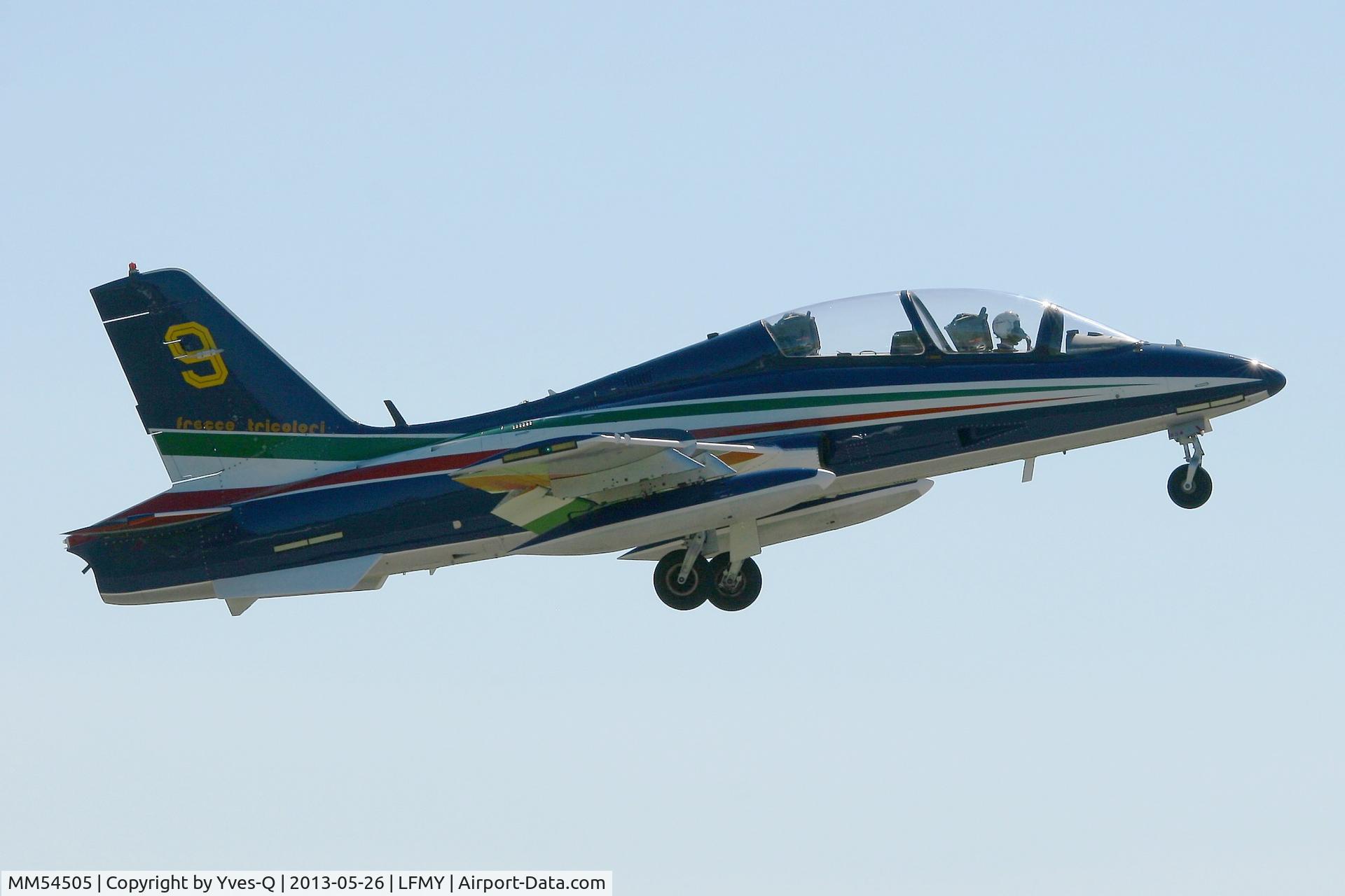 MM54505, Aermacchi MB-339A C/N 6716/111/AA053, Aermacchi MB-339PAN, Frecce Tricolori Aerobatic Team, Salon De Provence Air Base 701 (LFMY) Open day 2013