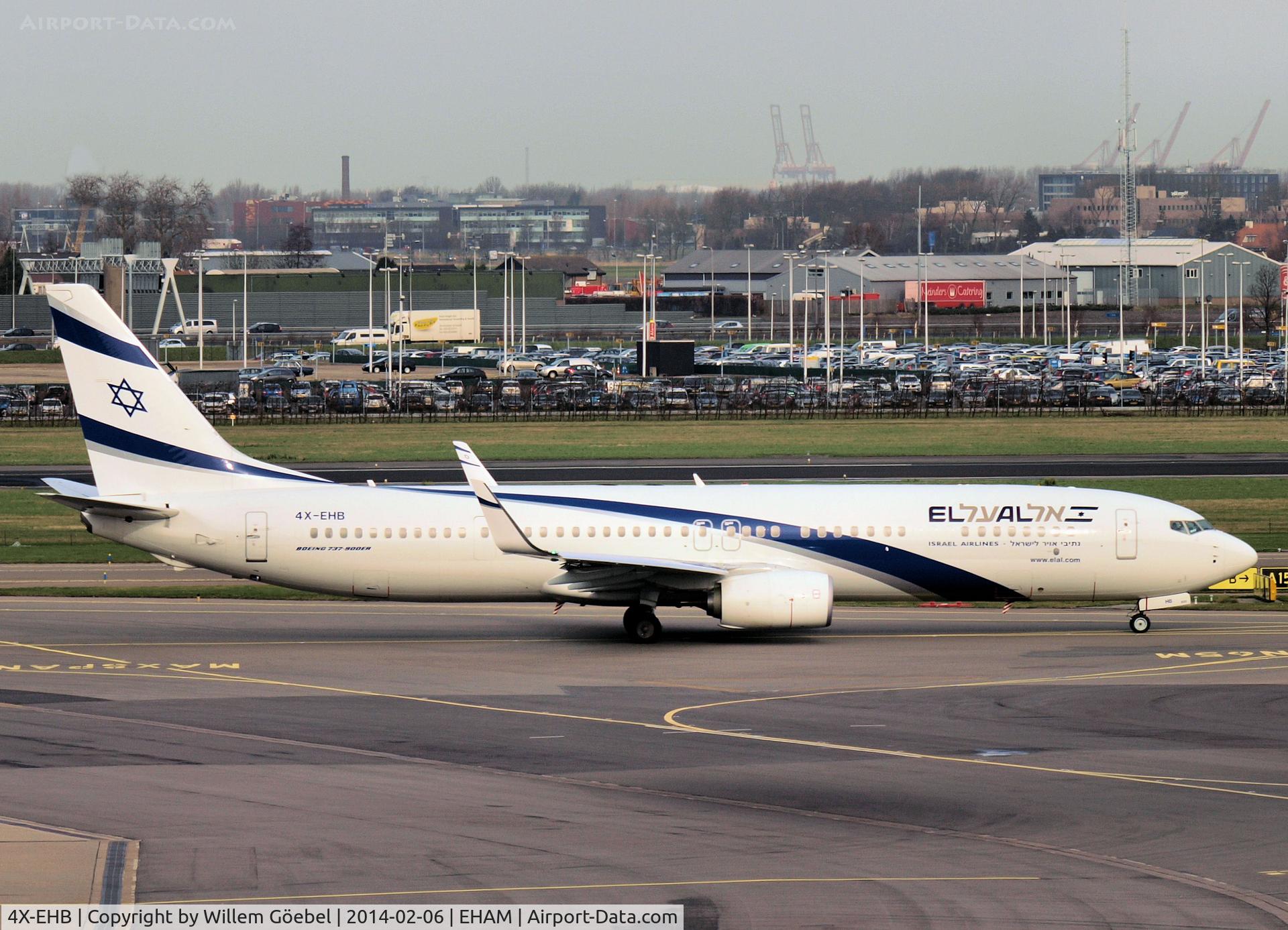 4X-EHB, 2013 Boeing 737-958/ER C/N 41553, Taxi to runway 18L of Schiphol Airport